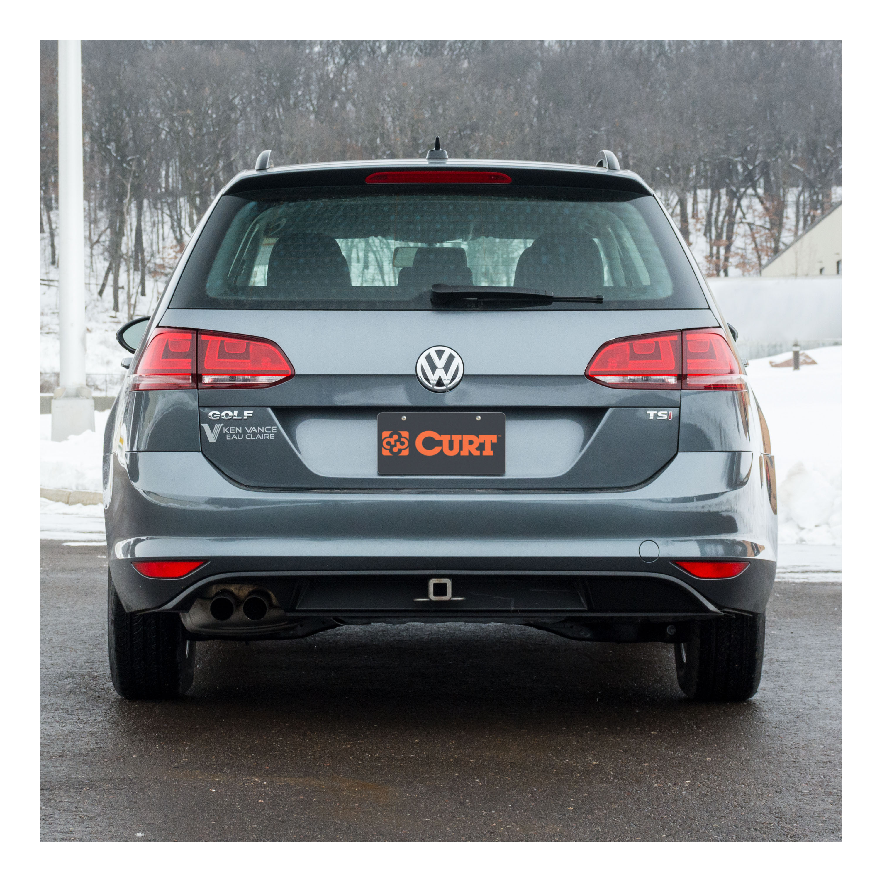 2018 - 2019 Volkswagen Golf Alltrack Curt 1-1/4", Class 1 Trailer Tow Hitch + 4-flat Wiring Kit 11422 thumbnail 8