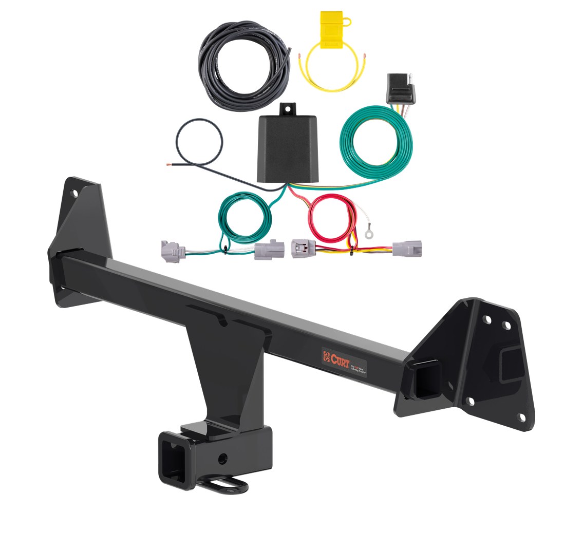 2022 - 2026 Toyota Corolla Cross With LED Tailights Curt 2", Class 1 Trailer Tow Hitch + 4-flat Wiring Kit 11637 thumbnail 0