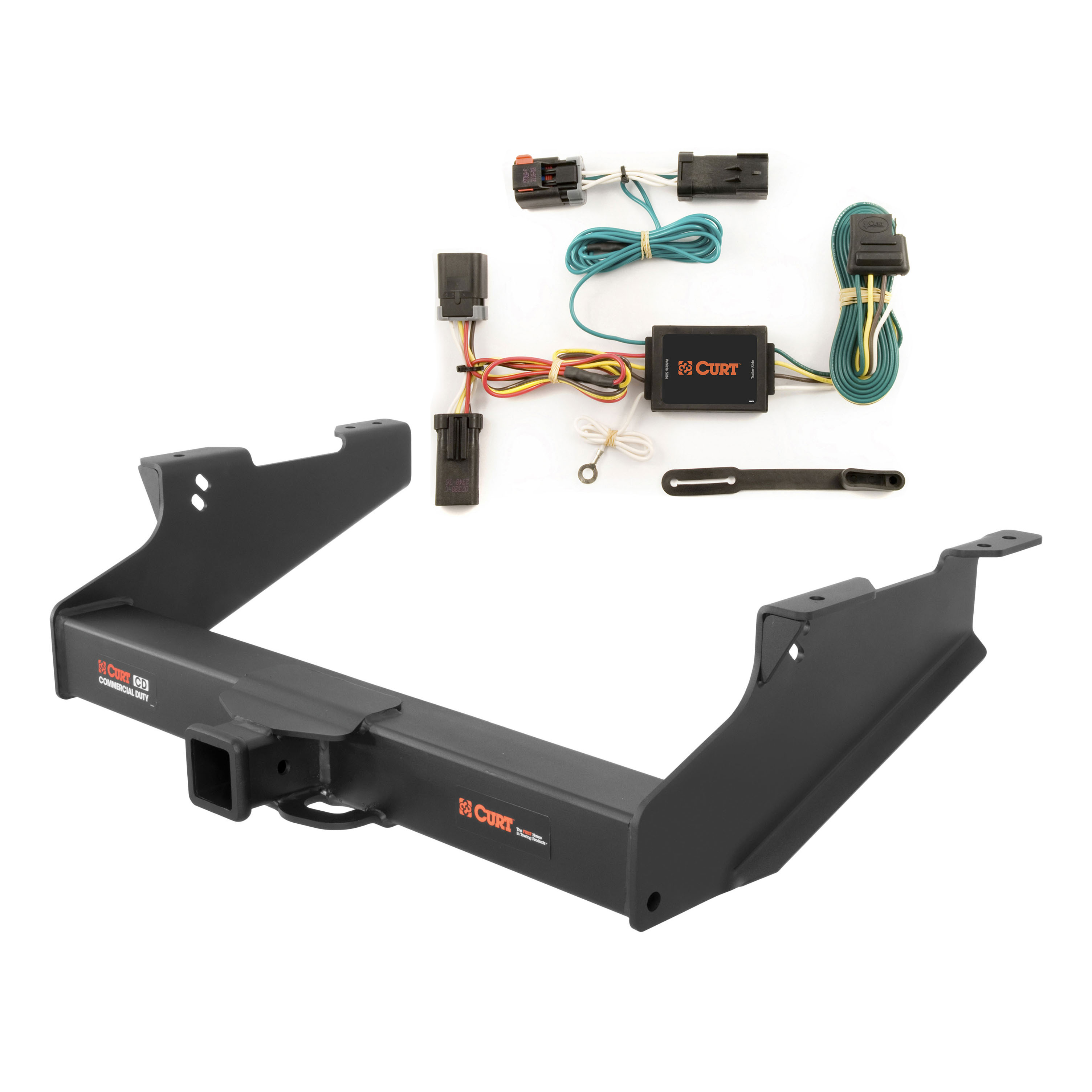 03 - 08 Dodge Ram 1500 Will not fit with factory receiver (built in or after 11/02) Curt 2-1/2", Class 5 Trailer Tow Hitch + 4-flat Wiring Kit 15704 thumbnail 0