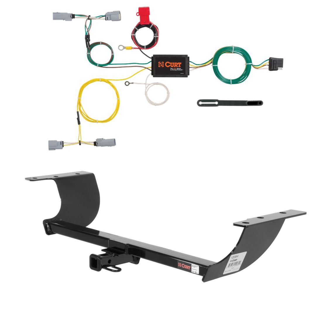 2015 - 2023 Dodge Challenger Curt 1-1/4", Class 2 Trailer Tow Hitch + 4-flat Wiring Kit 12064 thumbnail 0