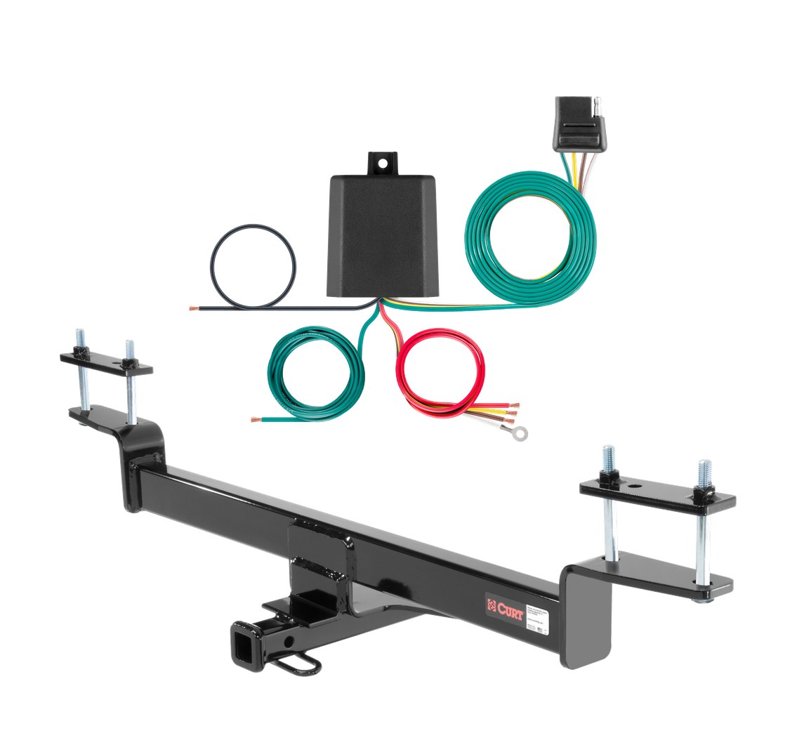 2020 - 2022 Volkswagen Passat Sedan, excluding hands free trunk Curt 1-1/4", Class 1 Trailer Tow Hitch + 4-flat Wiring Kit 11234 thumbnail 0