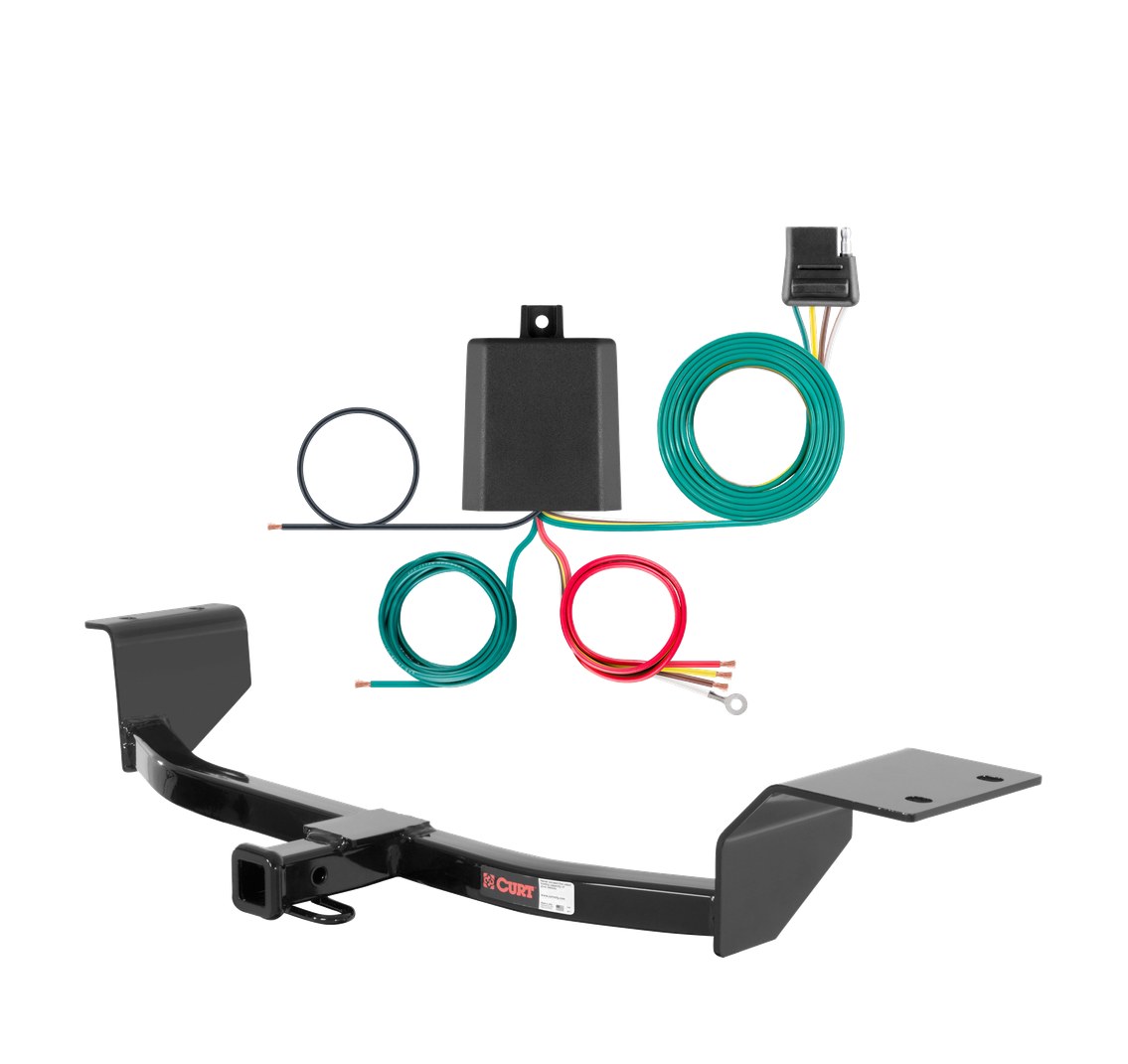 2003 - 2005 Toyota Echo Excluding Canadian models Curt 1-1/4", Class 1 Trailer Tow Hitch + 4-flat Wiring Kit 11289 thumbnail 0