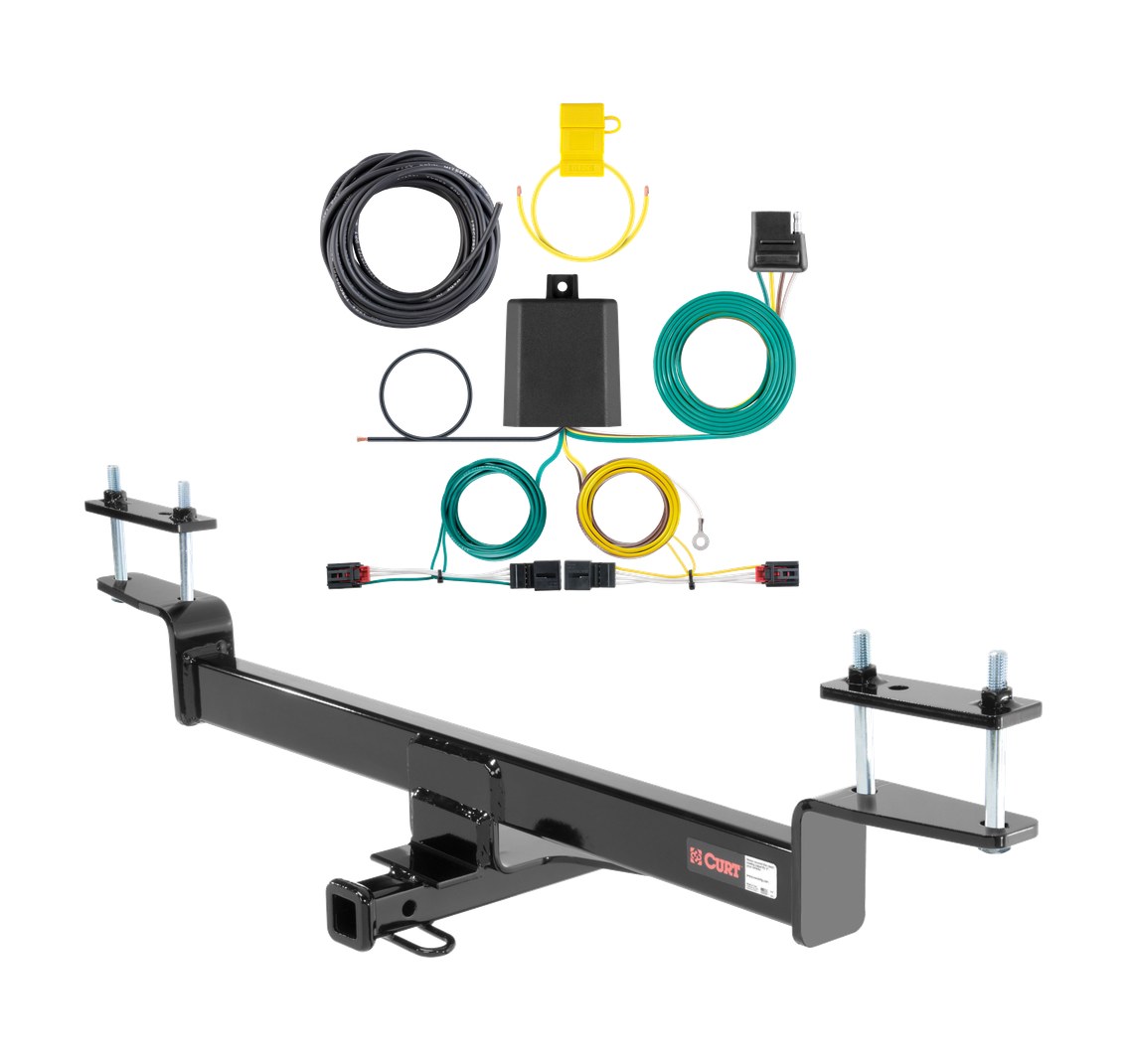 2012 - 2015 Volkswagen Passat Sedan, excluding hands free trunk Curt 1-1/4", Class 1 Trailer Tow Hitch + 4-flat Wiring Kit 11234 thumbnail 0