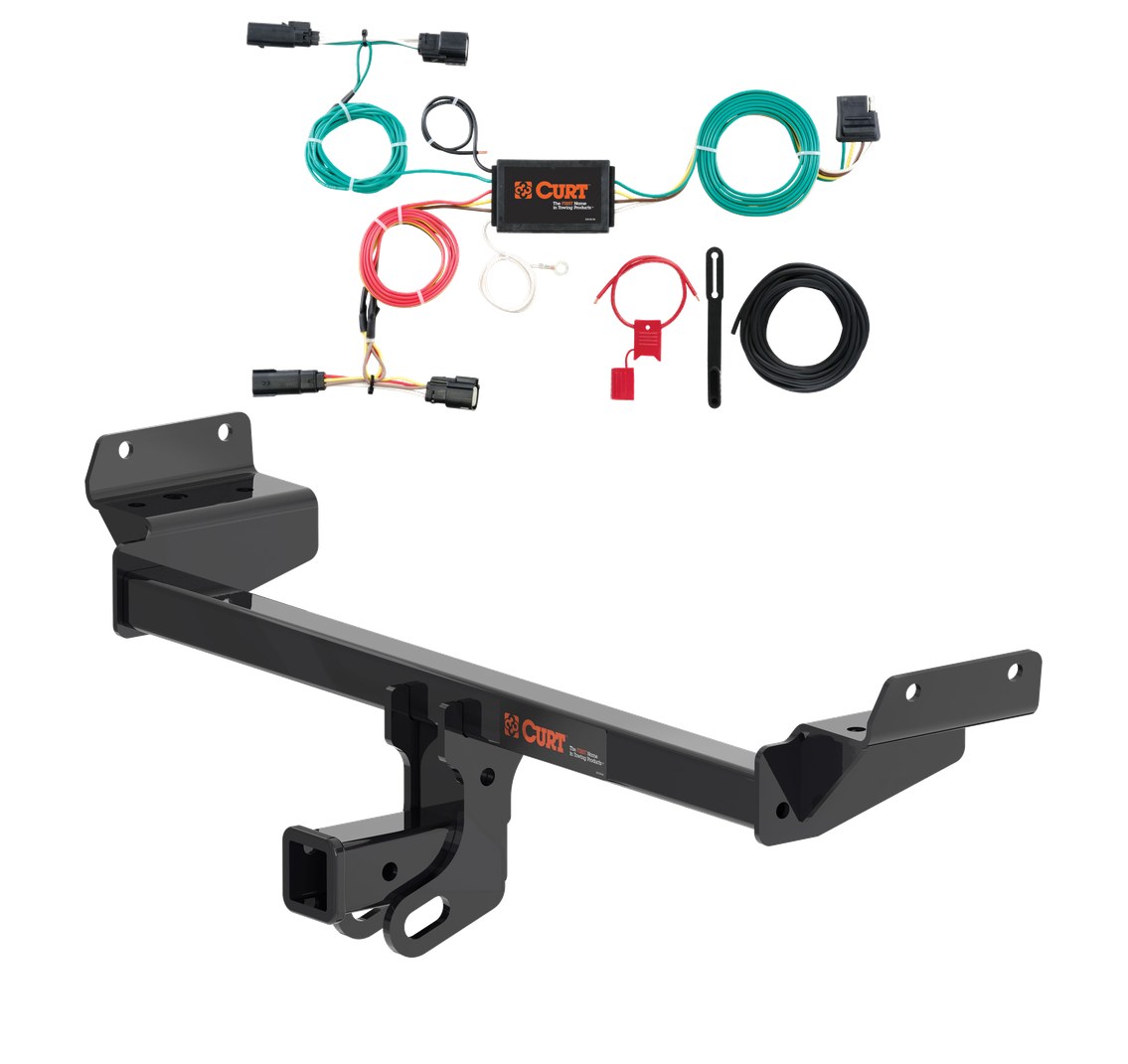 2015 - 2018 Ford Edge Curt 2", Class 3 Trailer Tow Hitch + 4-flat Wiring Kit 13452 thumbnail 0