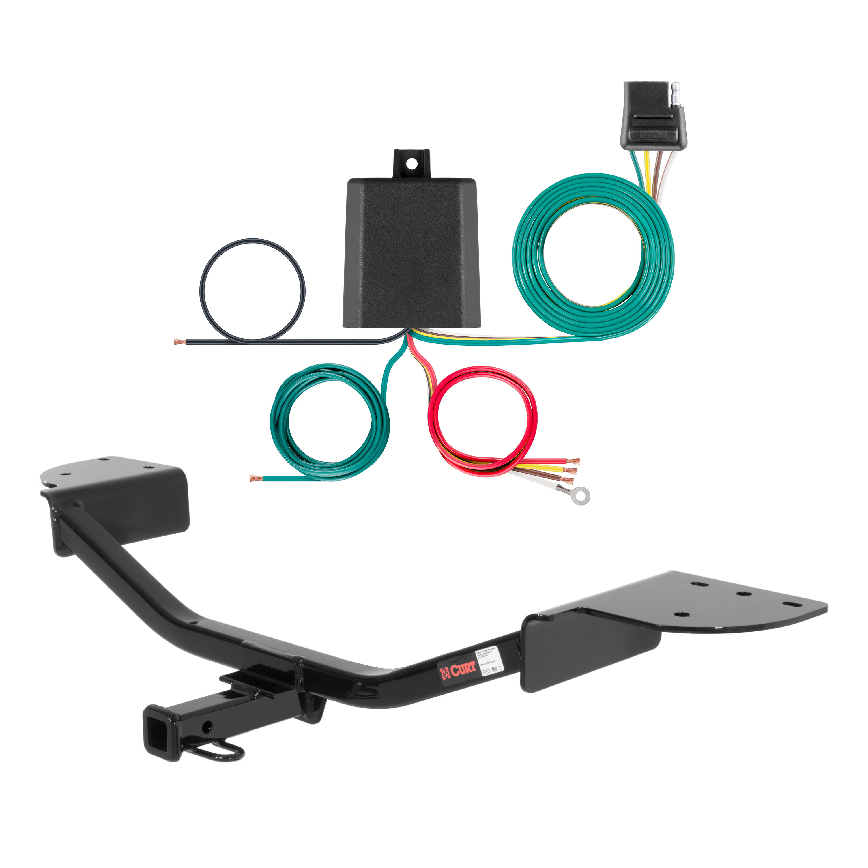 07 - 16 Volkswagen Eos Curt 1-1/4", Class 1 Trailer Tow Hitch + 4-flat Wiring Kit 11090 thumbnail 0