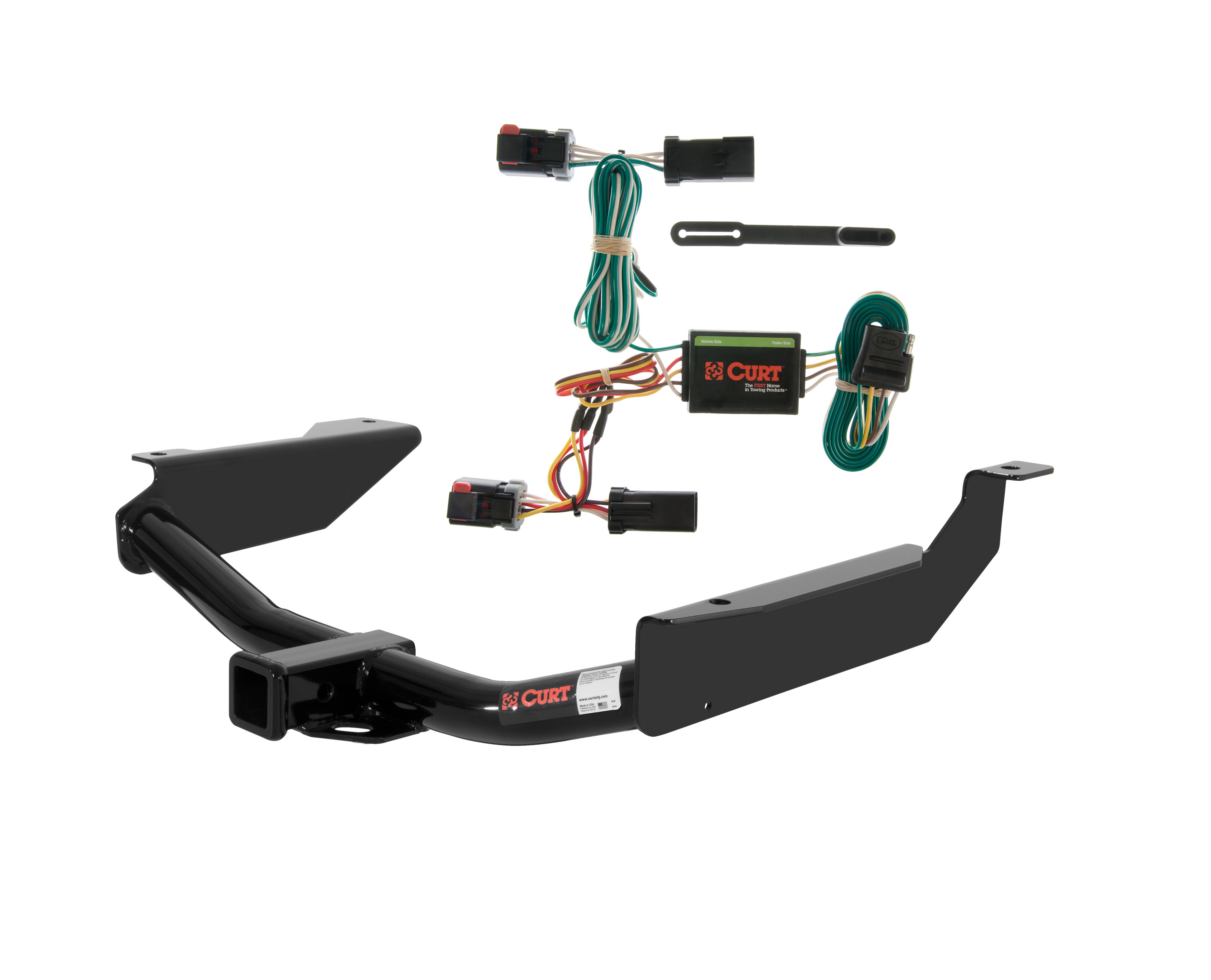 98 - 03 Dodge Durango Curt 2", Class 3 Trailer Tow Hitch + 4-flat Wiring Kit 13056 thumbnail 0