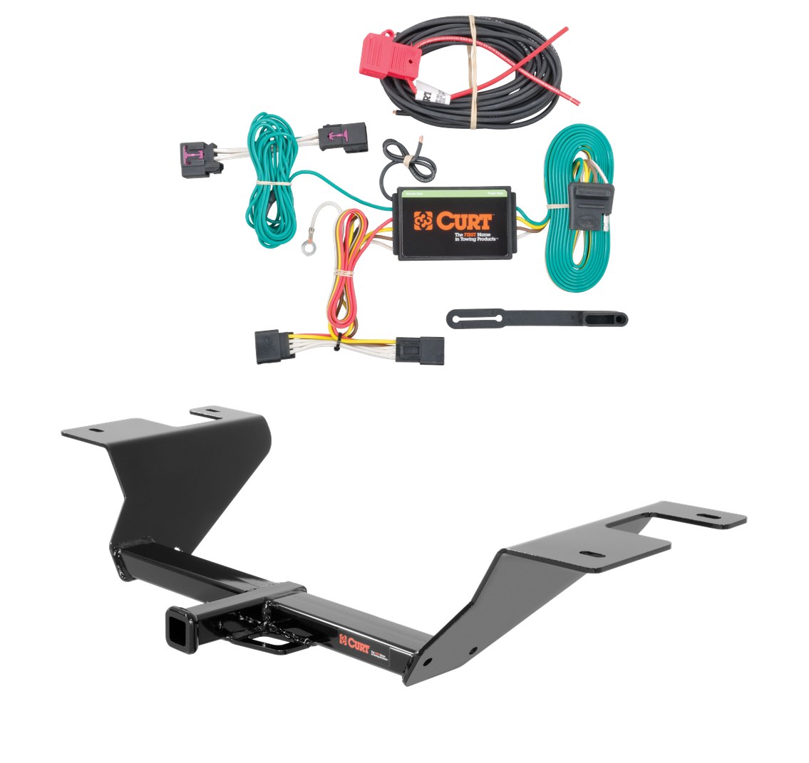2014 - 2015 Chevrolet Cruze Sedan, diesel Curt 1-1/4", Class 1 Trailer Tow Hitch + 4-flat Wiring Kit 11371 thumbnail 0