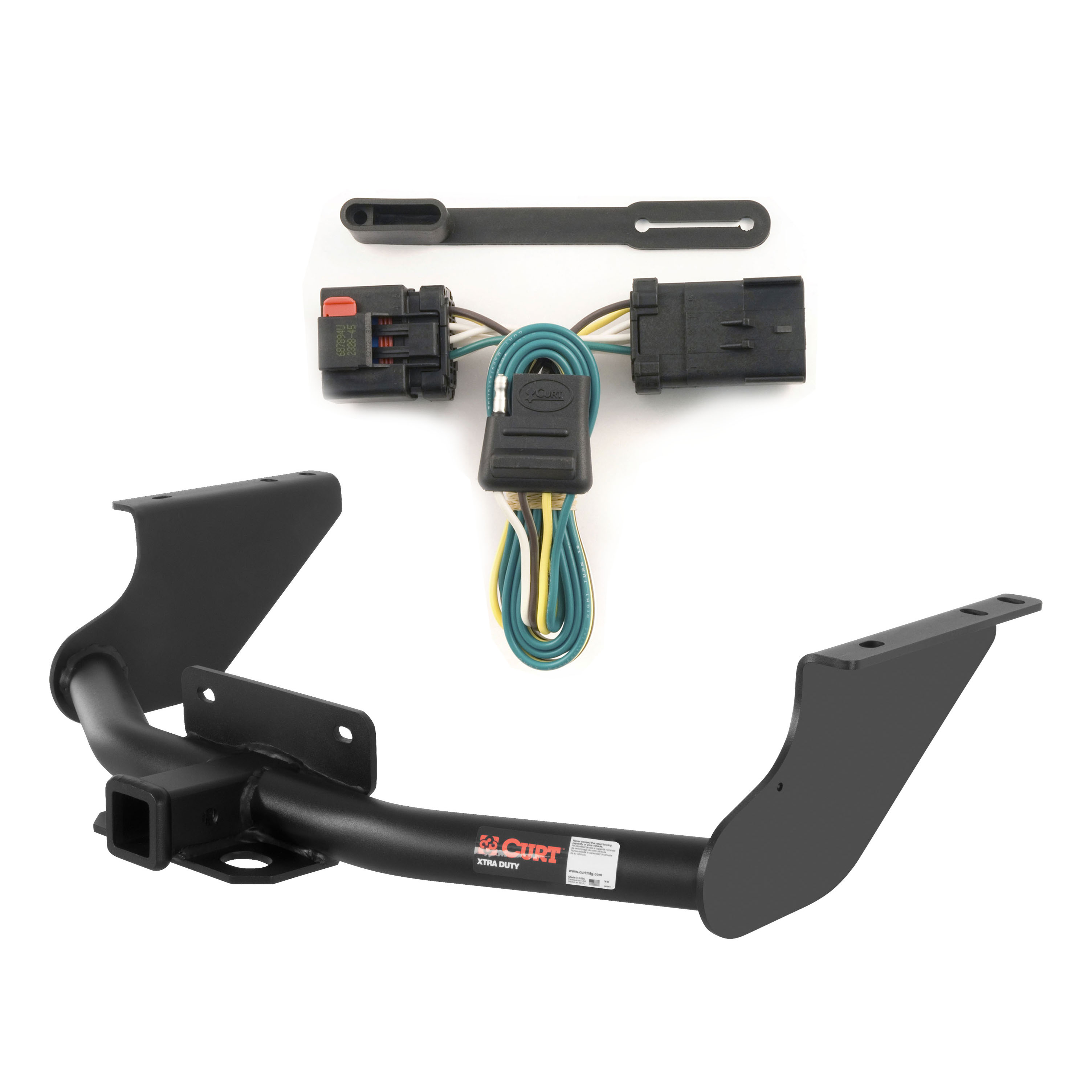 09 - 10 Dodge Ram 1500 Excluding factory receiver Curt 2", Class 5 Trailer Tow Hitch + 4-flat Wiring Kit 15572-1 thumbnail 0