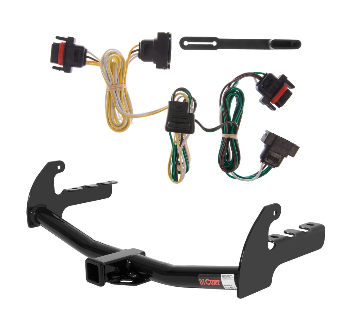 2004 Dodge Dakota Curt 2", Class 3 Trailer Tow Hitch + 4-flat Wiring Kit 13145 thumbnail 0