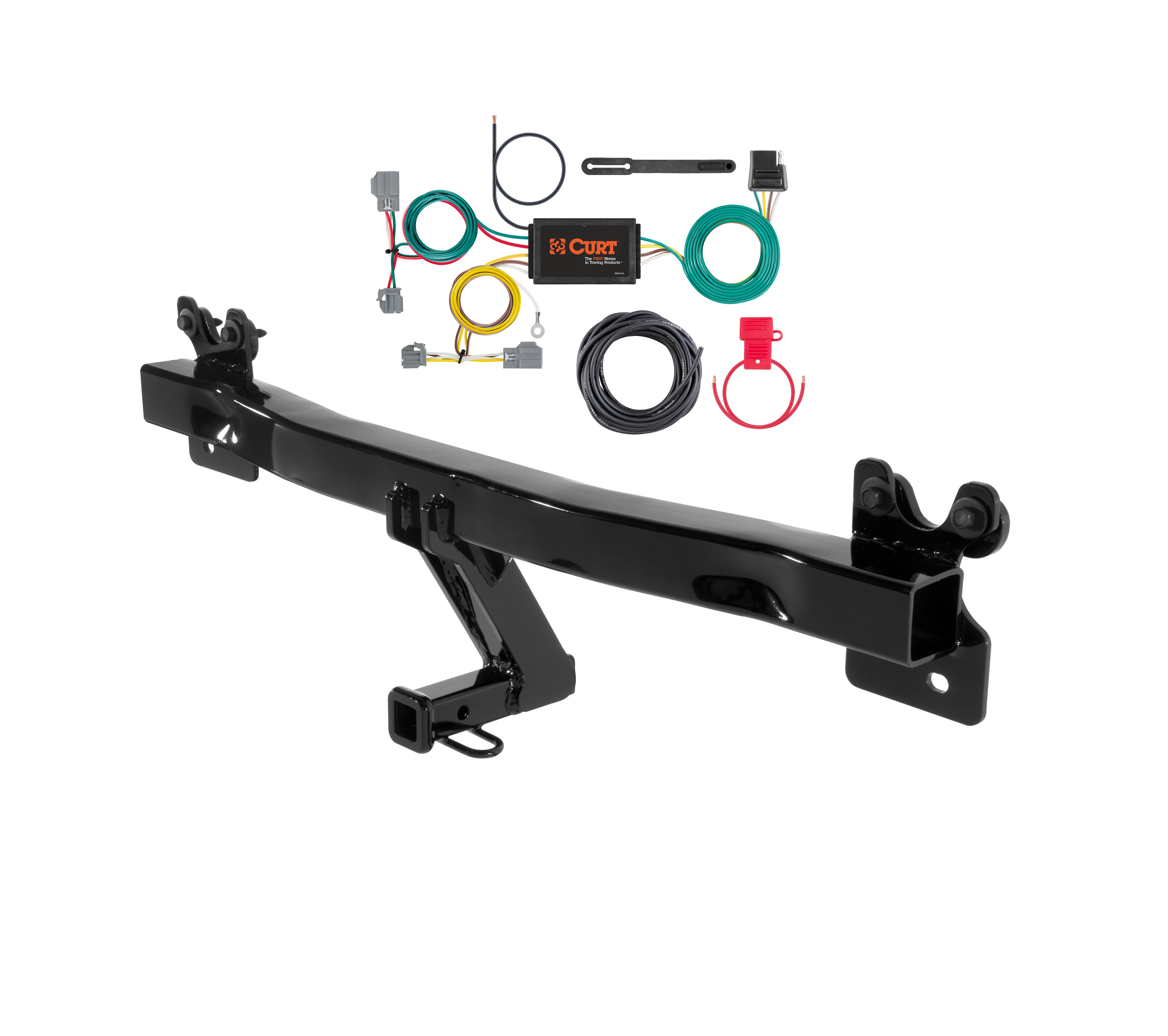 08 - 10 Volvo V70  Curt 1-1/4", Class 2 Trailer Tow Hitch + 4-flat Wiring Kit 12066 thumbnail 0