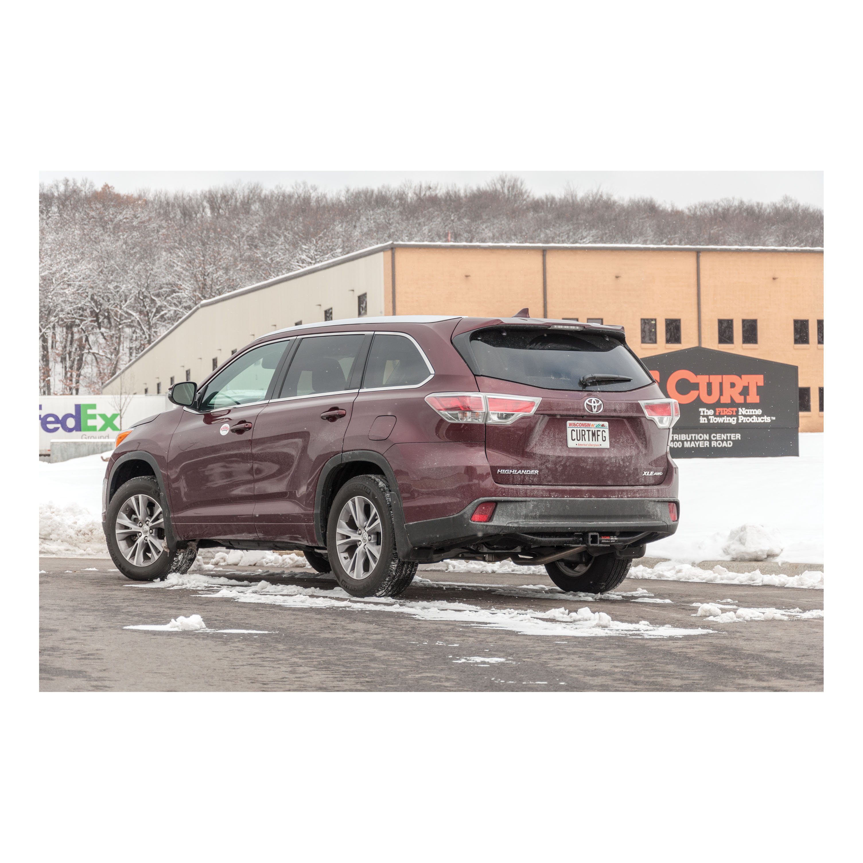 2014 - 2019 Toyota Highlander Curt 2", Class 3 Trailer Tow Hitch + 4-flat Wiring Kit 13200-7 thumbnail 4