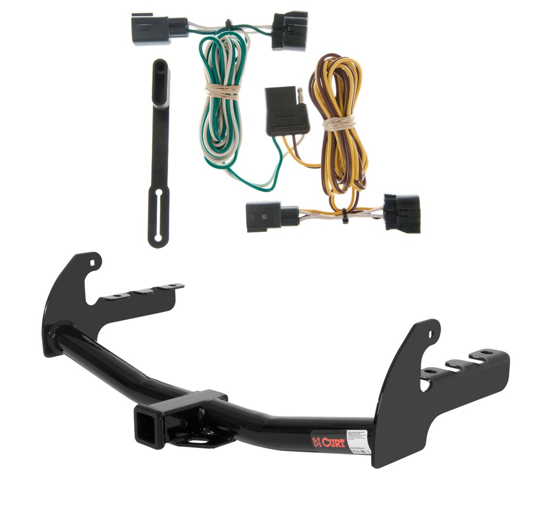 1997 - 2004 Dodge Dakota Curt 2", Class 3 Trailer Tow Hitch + 4-flat Wiring Kit 13145 thumbnail 0
