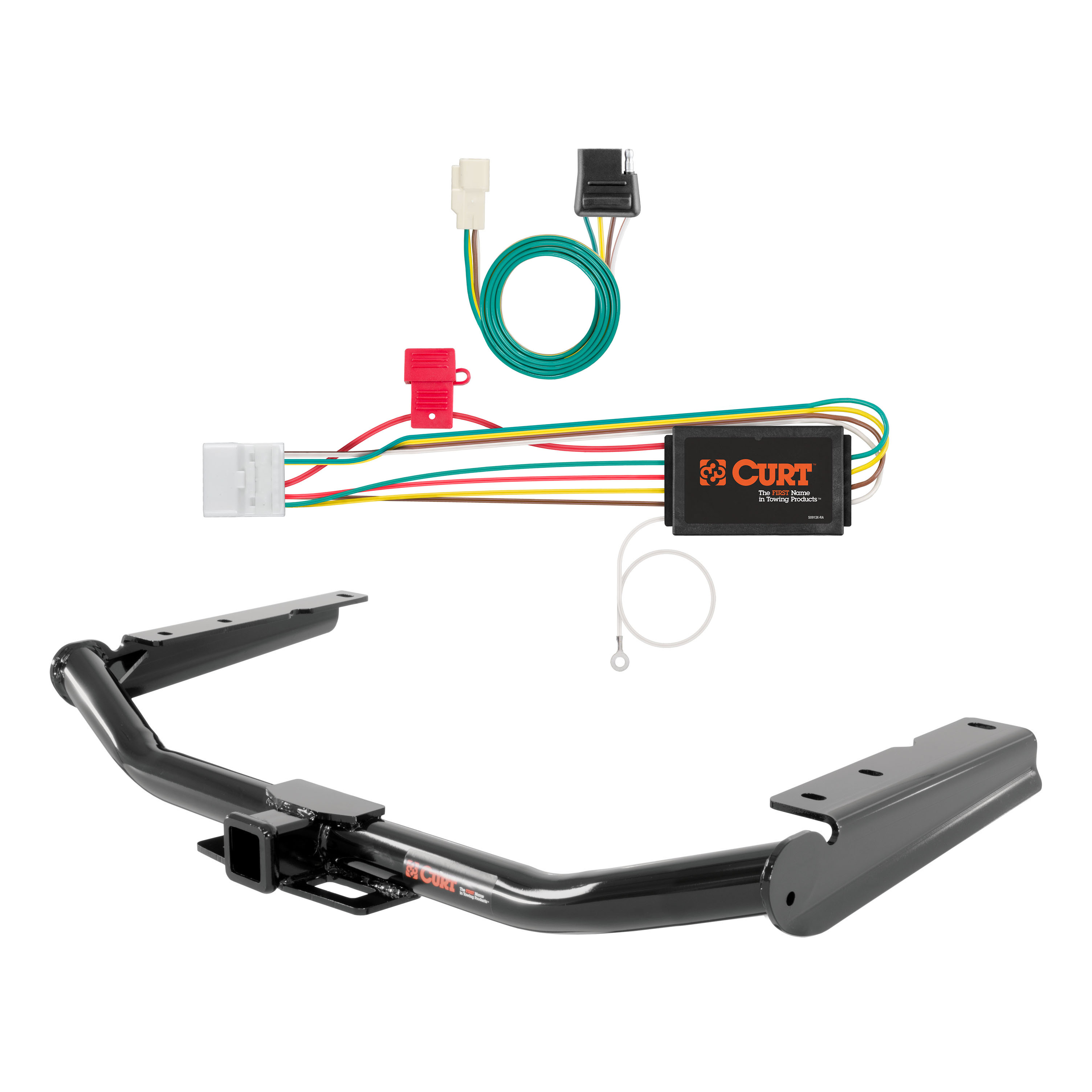 14 - 19 Toyota Highlander Curt 2", Class 3 Trailer Tow Hitch + 4-flat Wiring Kit 13200 thumbnail 0