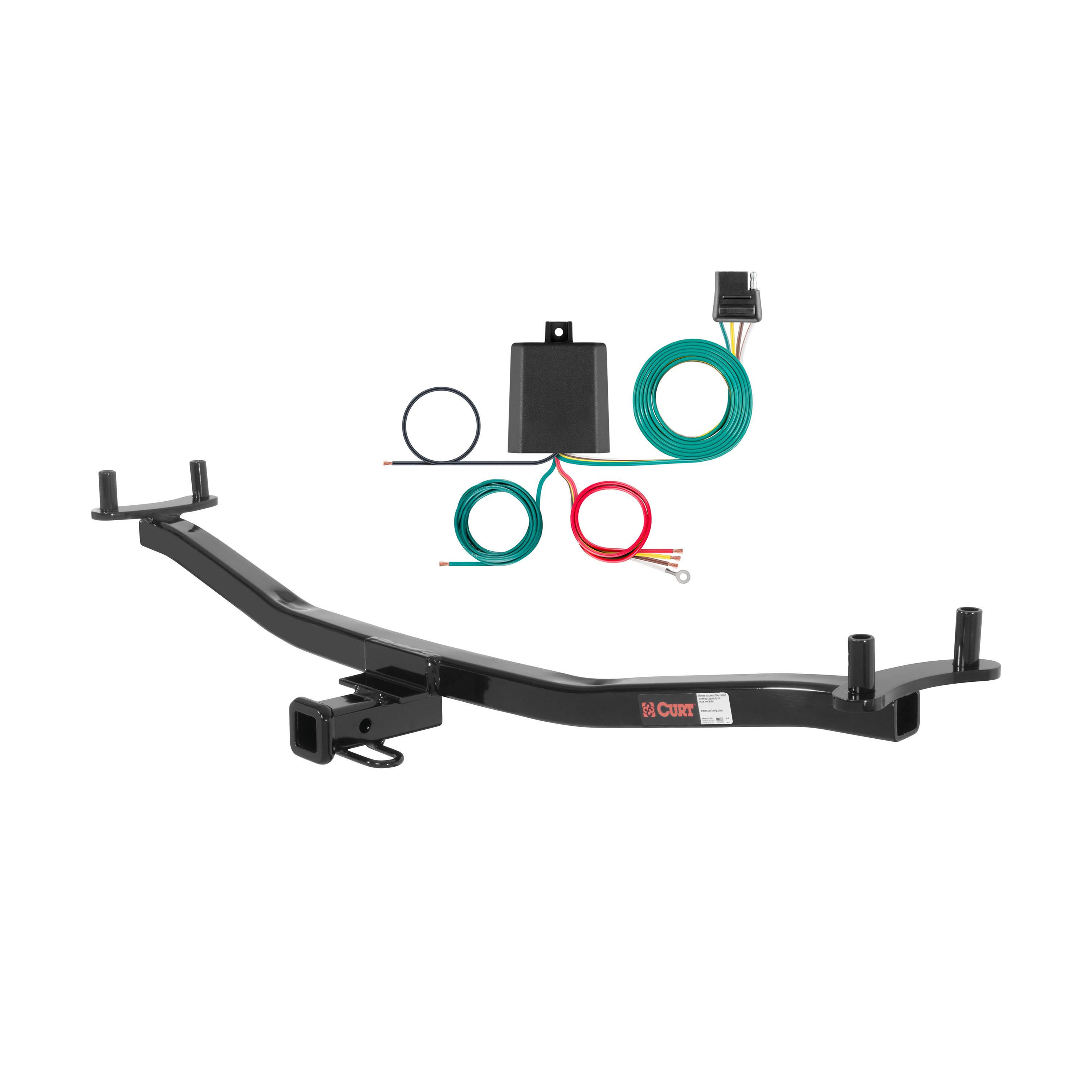 91 - 92 Volkswagen Golf Hatchback Curt 1-1/4", Class 1 Trailer Tow Hitch + 4-flat Wiring Kit 11714 thumbnail 0