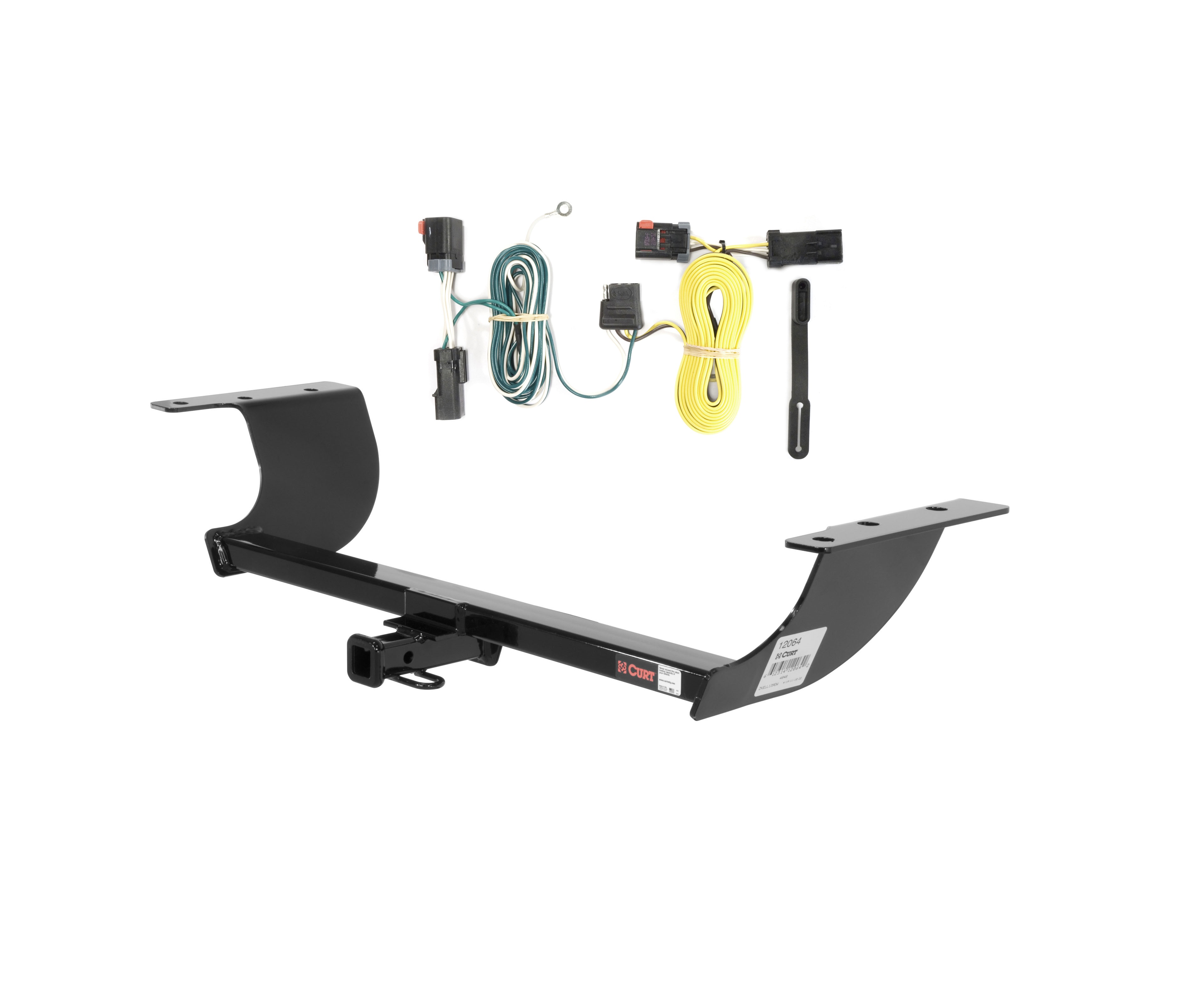 08 - 14 Dodge Challenger Curt 1-1/4", Class 2 Trailer Tow Hitch + 4-flat Wiring Kit 12064 thumbnail 0