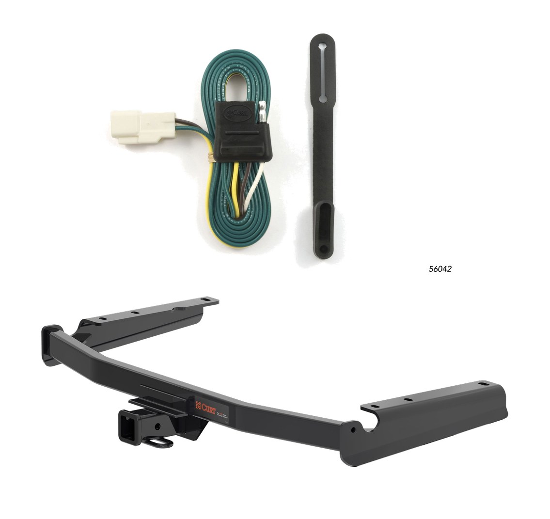 2014 - 2019 Toyota Highlander Curt 2", Class 3 Trailer Tow Hitch + 4-flat Wiring Kit 13394-8 thumbnail 0