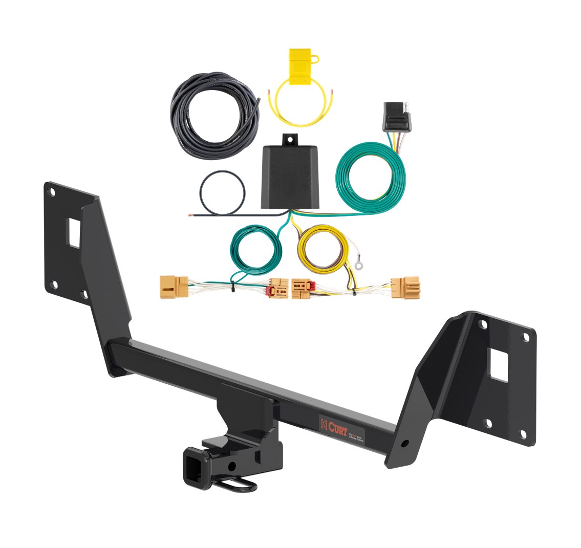 2018 - 2019 Volkswagen Golf R Curt 1-1/4", Class 1 Trailer Tow Hitch + 4-flat Wiring Kit 11564 thumbnail 0
