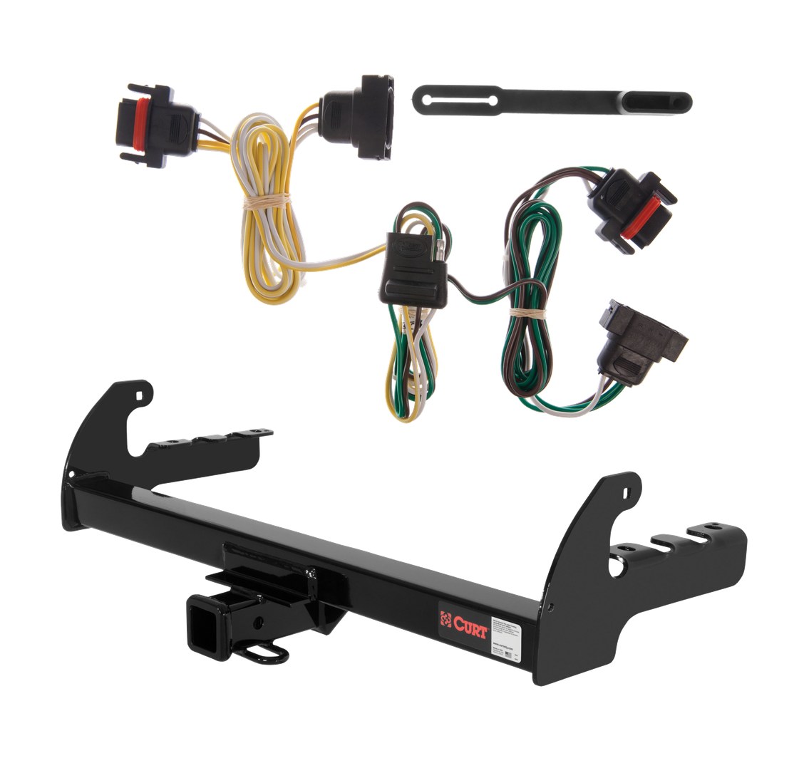 2004 Dodge Dakota Curt 2", Class 3 Trailer Tow Hitch + 4-flat Wiring Kit 13280 thumbnail 0