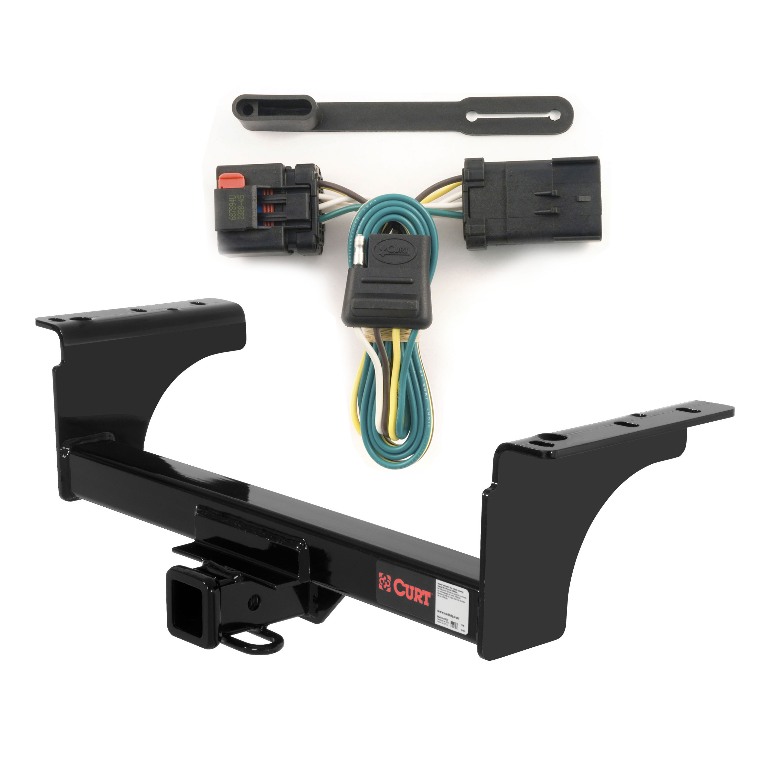 07 - 10 Dodge Ram 3500 Cab & chassis Curt 2", Class 4 Trailer Tow Hitch + 4-flat Wiring Kit 14070 thumbnail 0