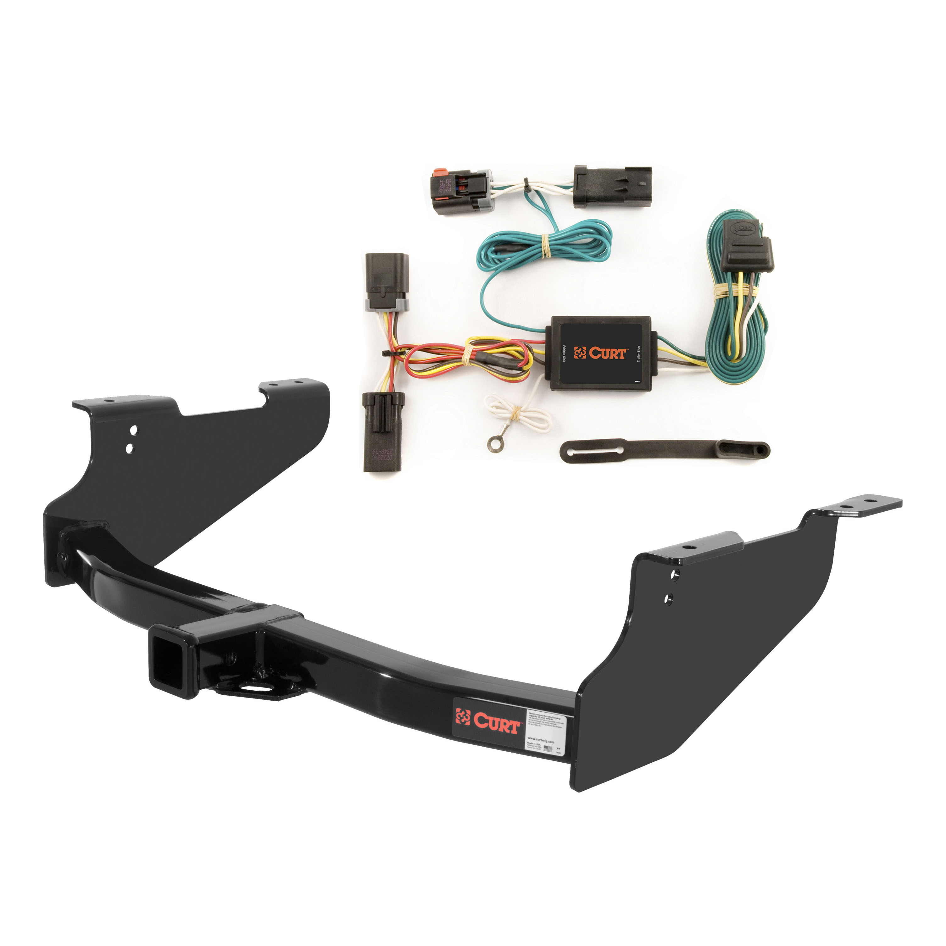 2002 Dodge Ram 1500 8' bed only (built before 11/02) Curt 2", Class 4 Trailer Tow Hitch + 4-flat Wiring Kit 14361 thumbnail 0