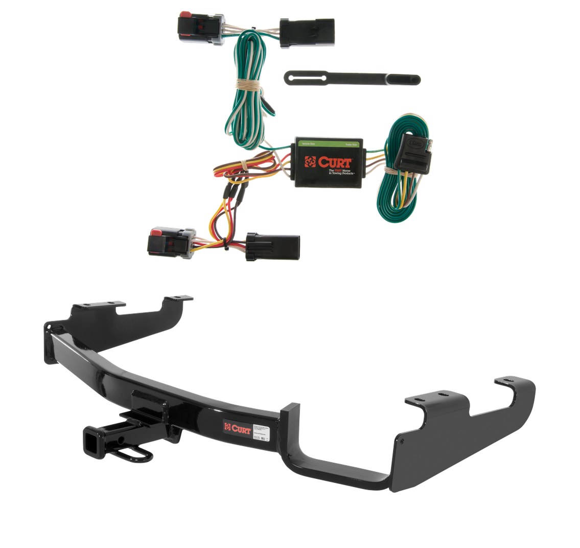 1996 - 2000 Dodge Grand Caravan Excluding Stow 'n Go and Sport Curt 1-1/4", Class 2 Trailer Tow Hitch + 4-flat Wiring Kit 12362 thumbnail 0