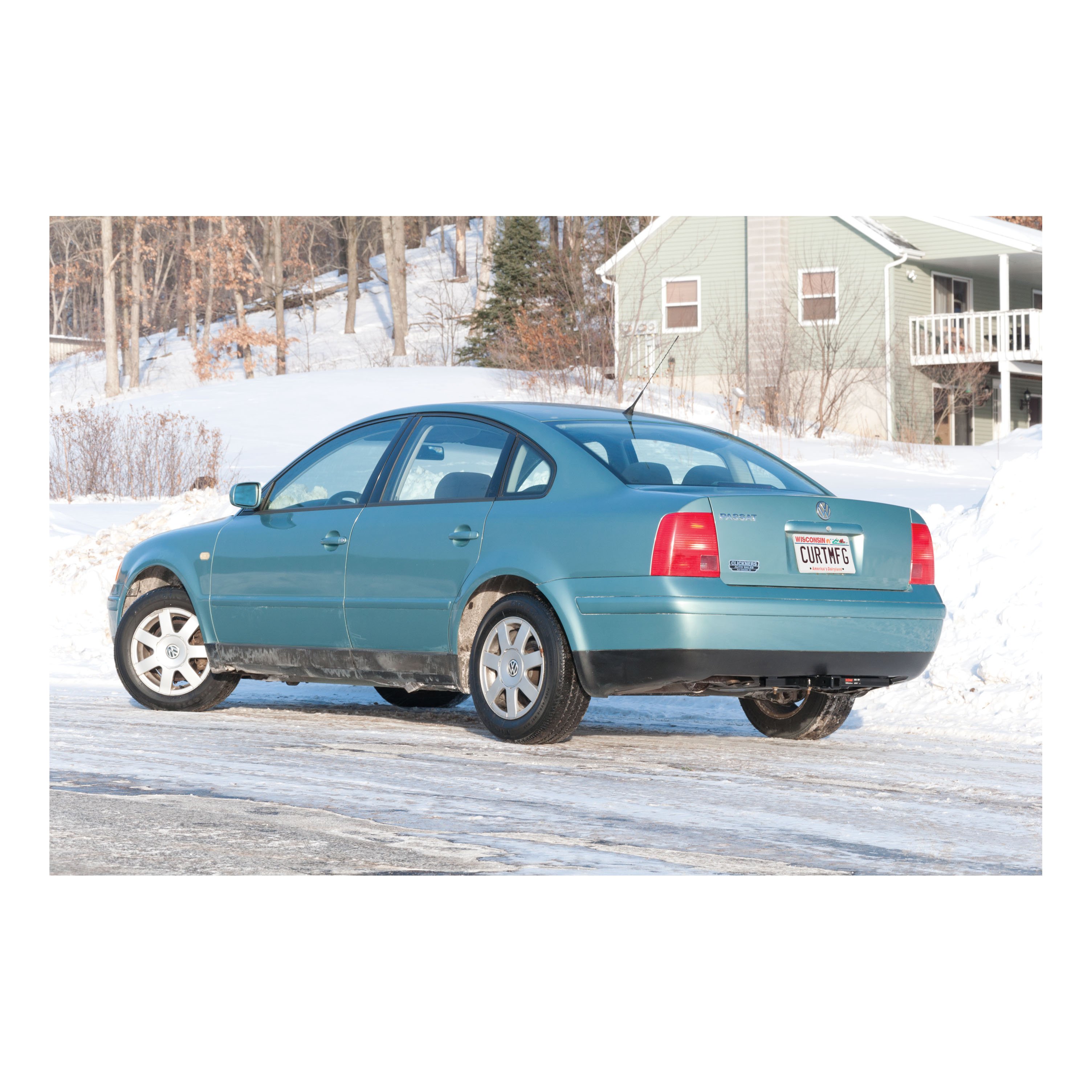 1998 - 2005 Volkswagen Passat Sedan, excluding 4MOTION Curt 1-1/4", Class 1 Trailer Tow Hitch + 4-flat Wiring Kit 11054 thumbnail 4