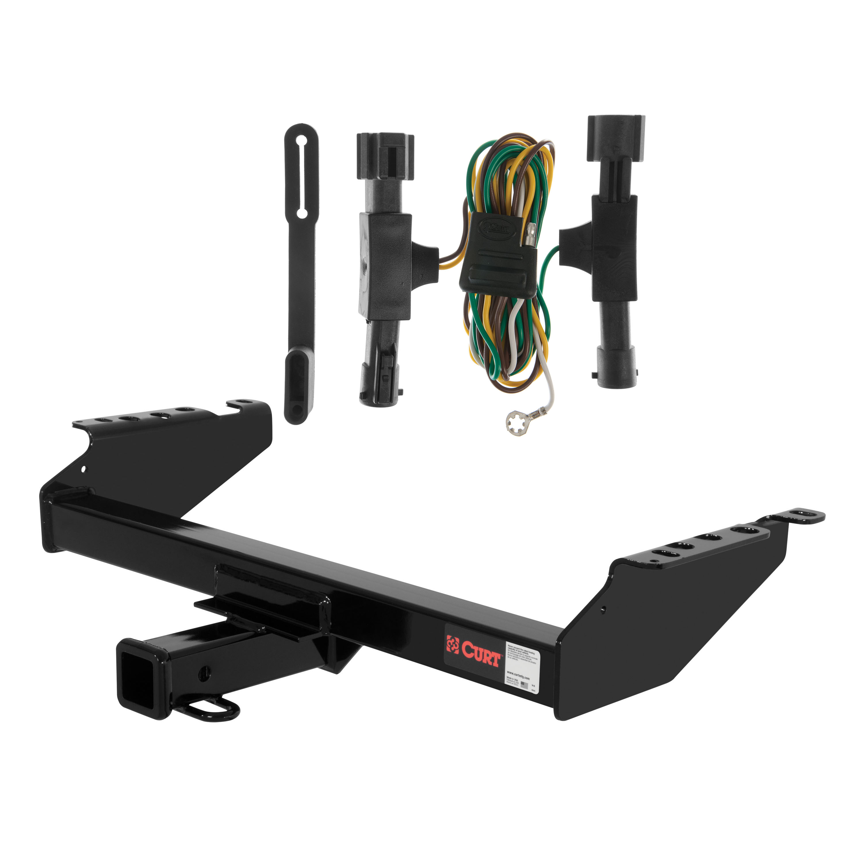 92 - 96 Ford Bronco Curt 2", Class 3 Trailer Tow Hitch + 4-flat Wiring Kit 13310 thumbnail 0