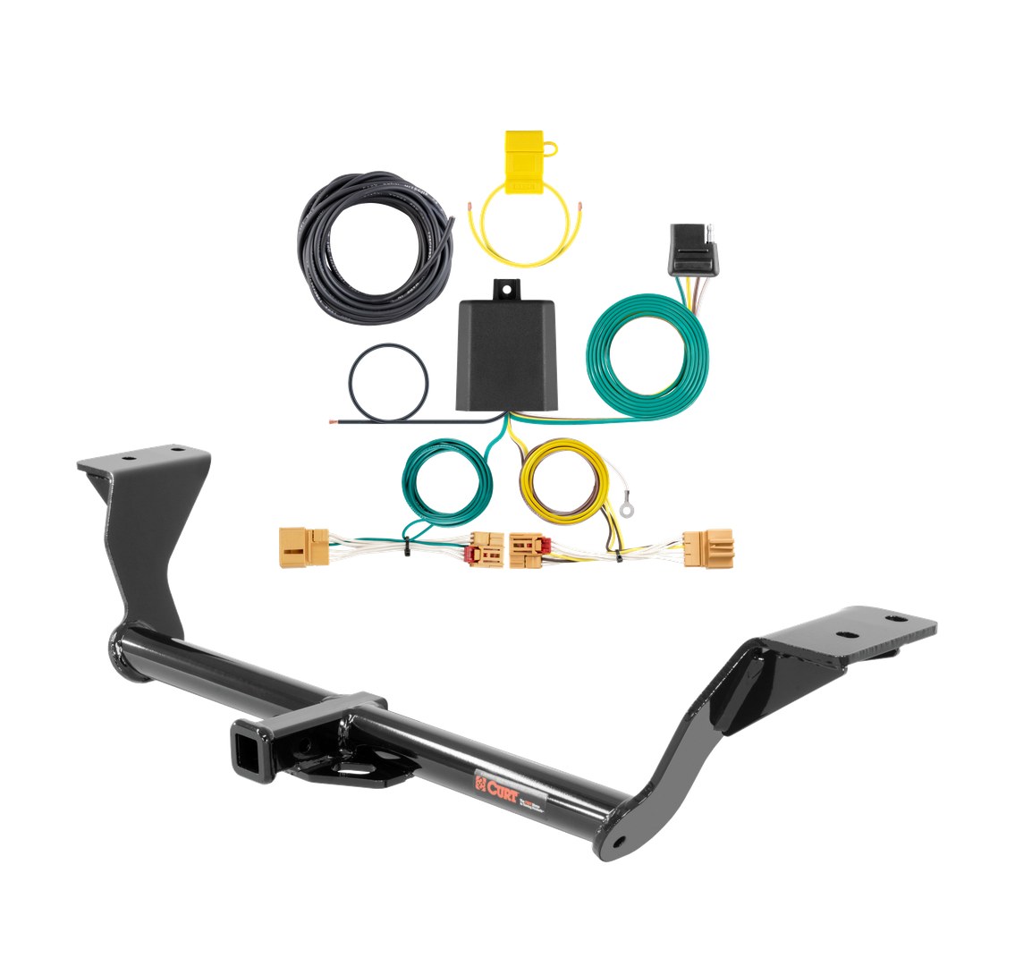 2018 - 2020 Volkswagen GTI Curt 1-1/4", Class 1 Trailer Tow Hitch + 4-flat Wiring Kit 11412 thumbnail 0