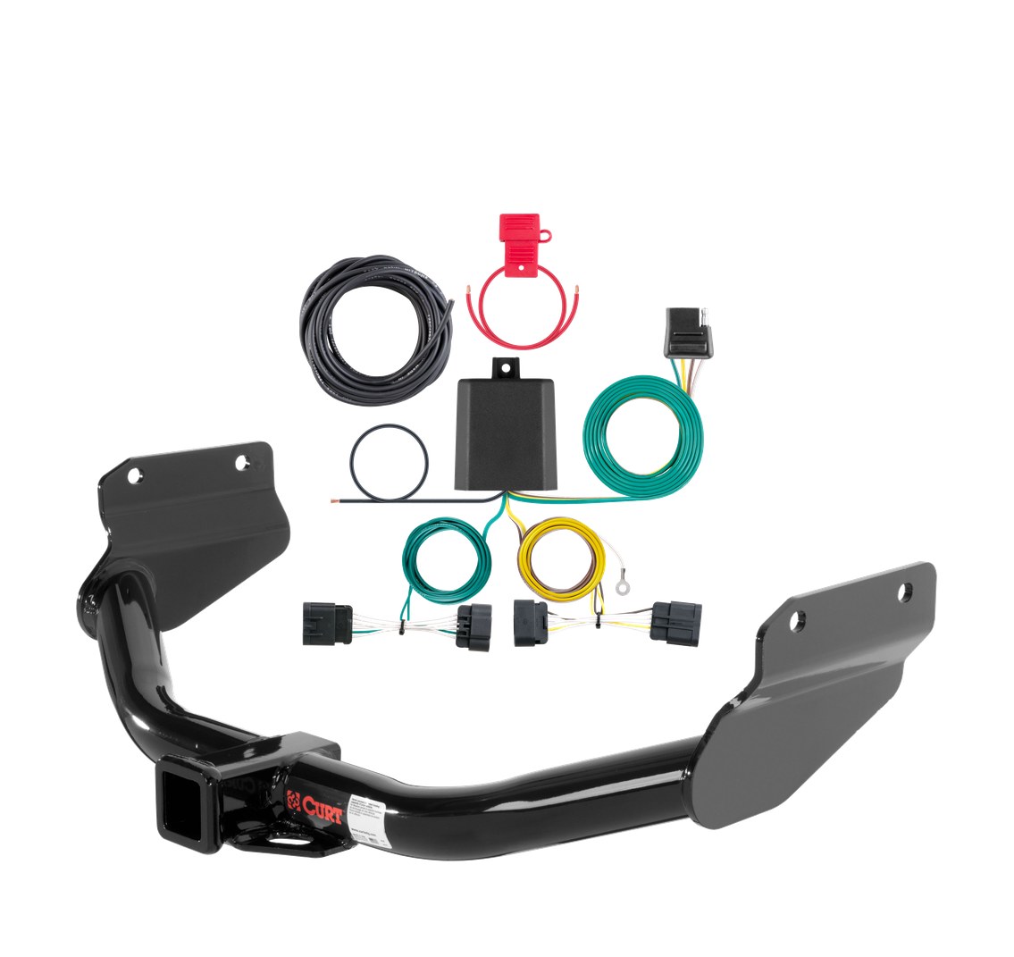 2014 - 2026 Dodge Durango Excluding SRT Curt 2", Class 3 Trailer Tow Hitch + 4-flat Wiring Kit 13182 thumbnail 0