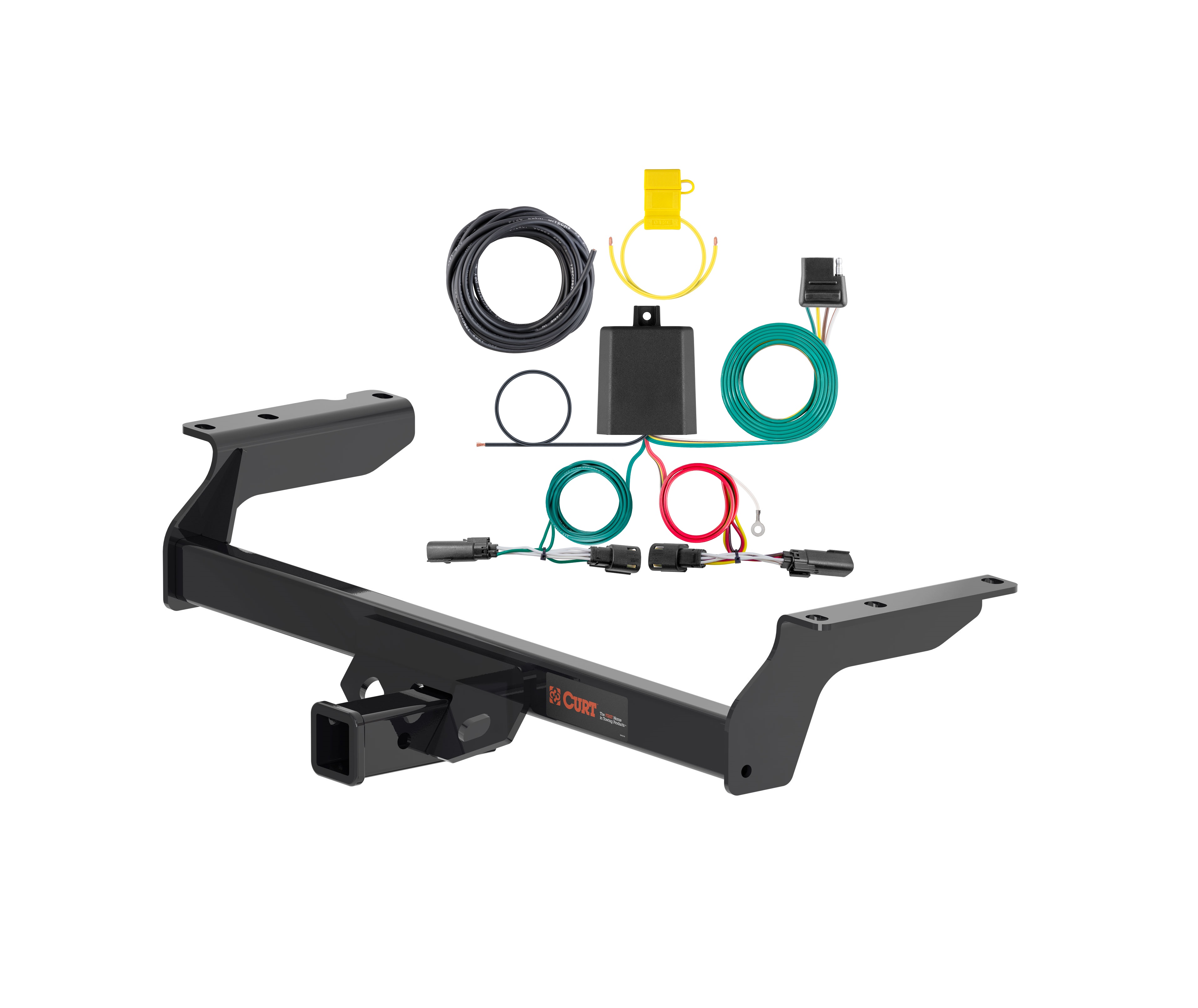 20 - 22 Ford Escape Excluding PHEV Curt 2", Class 3 Trailer Tow Hitch + 4-flat Wiring Kit 13454 thumbnail 0