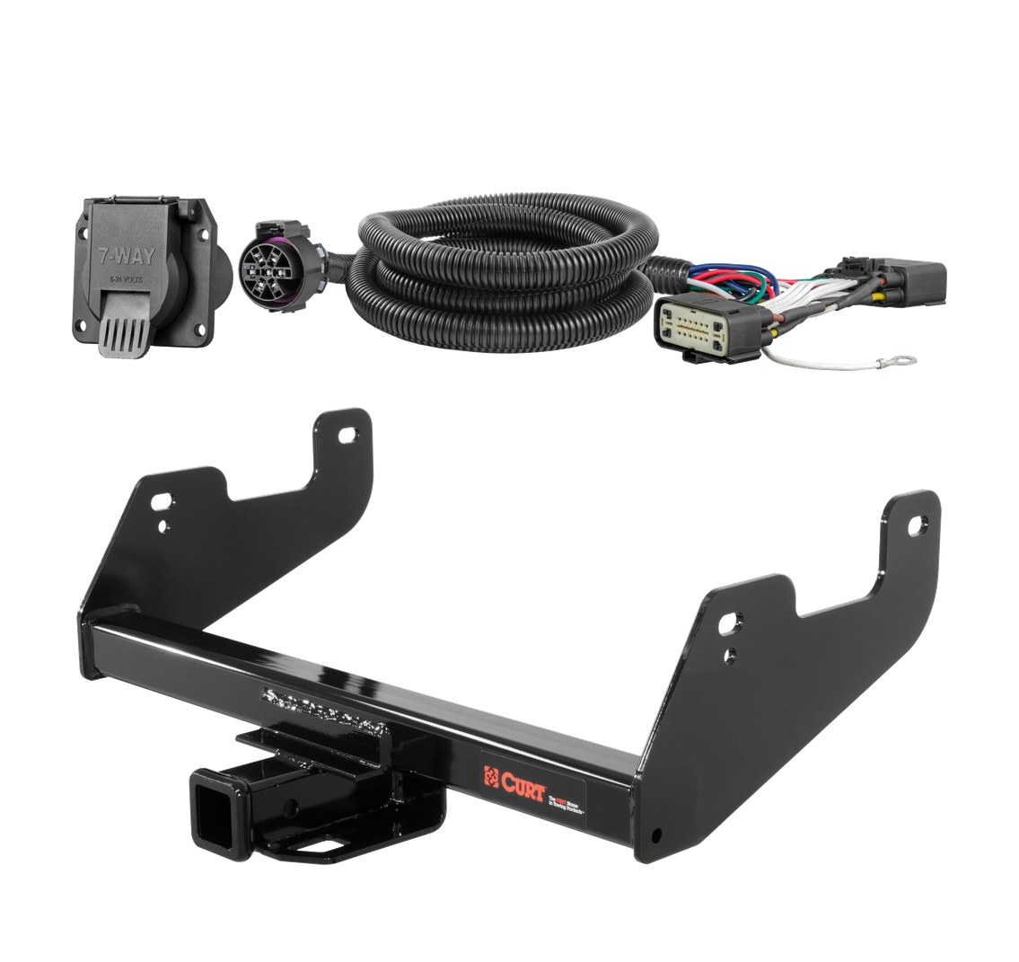 2015 - 2020 Ford F-150 Excluding factory receiver or Police Responder Curt 2", Class 4 Trailer Tow Hitch + 7-way Wiring Kit 14017 thumbnail 0