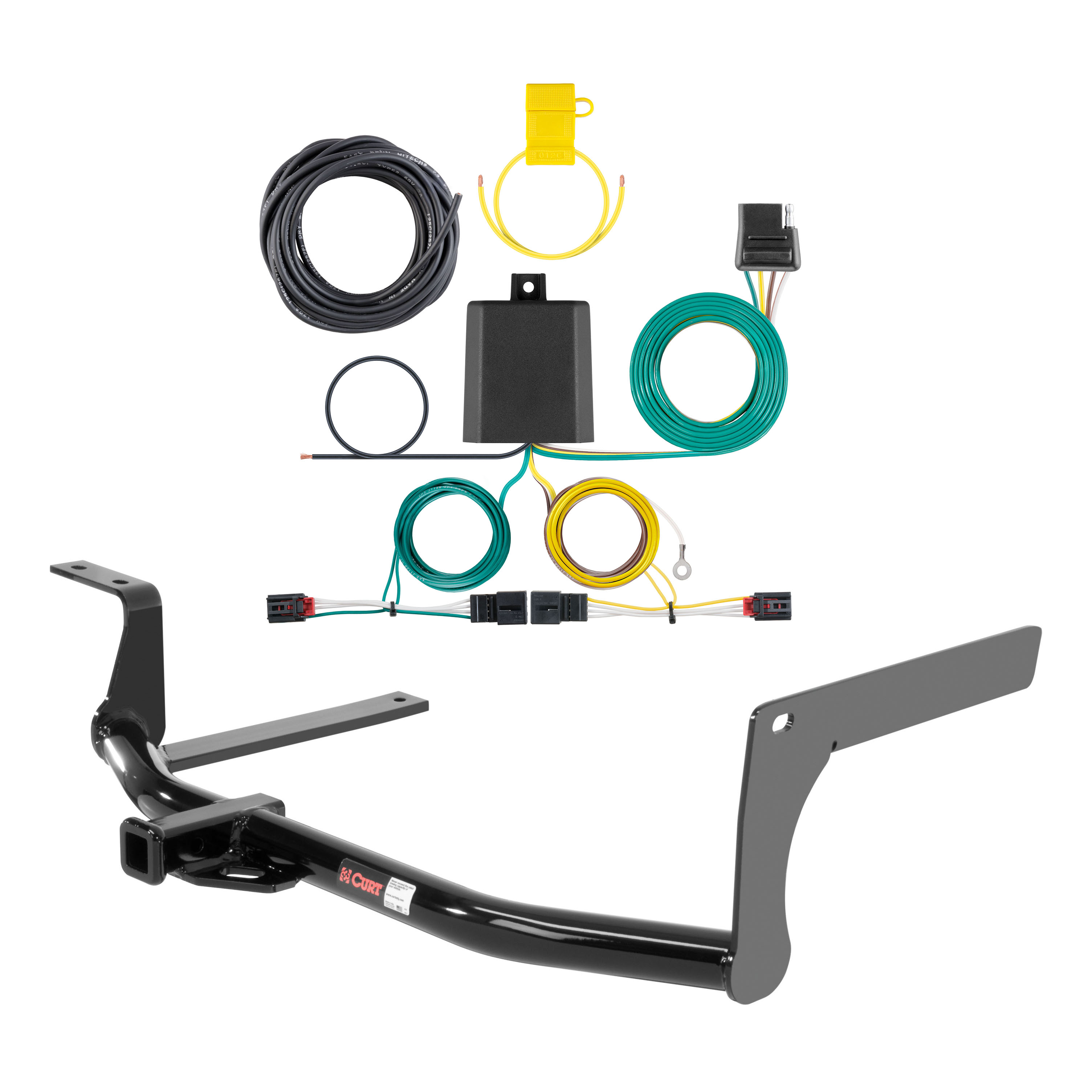 12 - 15 Volkswagen Passat Sedan, excluding TDI Curt 1-1/4", Class 1 Trailer Tow Hitch + 4-flat Wiring Kit 11232 thumbnail 0