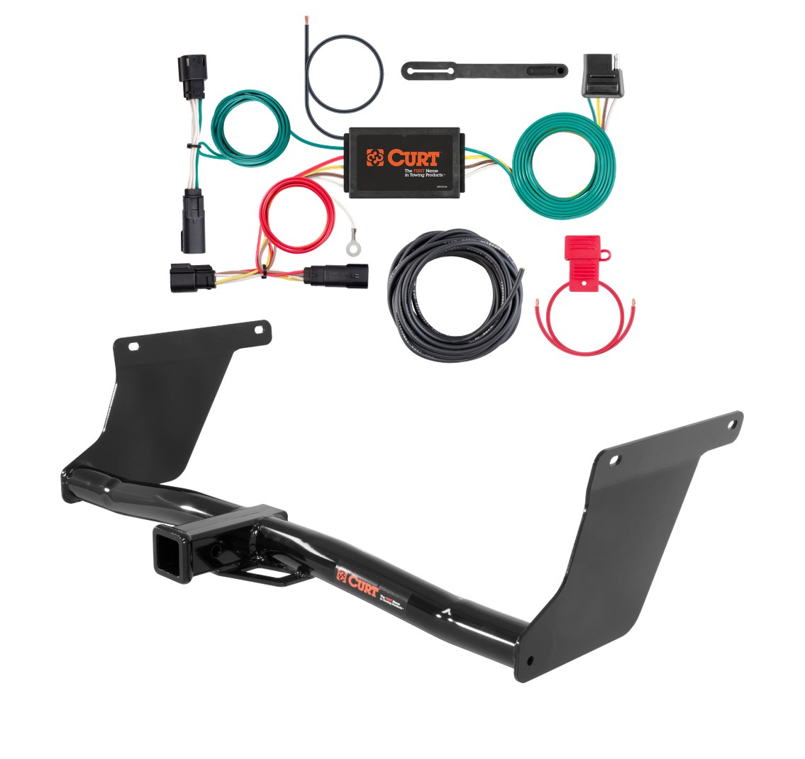 2017 - 2018 Ford Escape Excluding S & SE Models Curt 2", Class 3 Trailer Tow Hitch + 4-flat Wiring Kit 13131 thumbnail 0