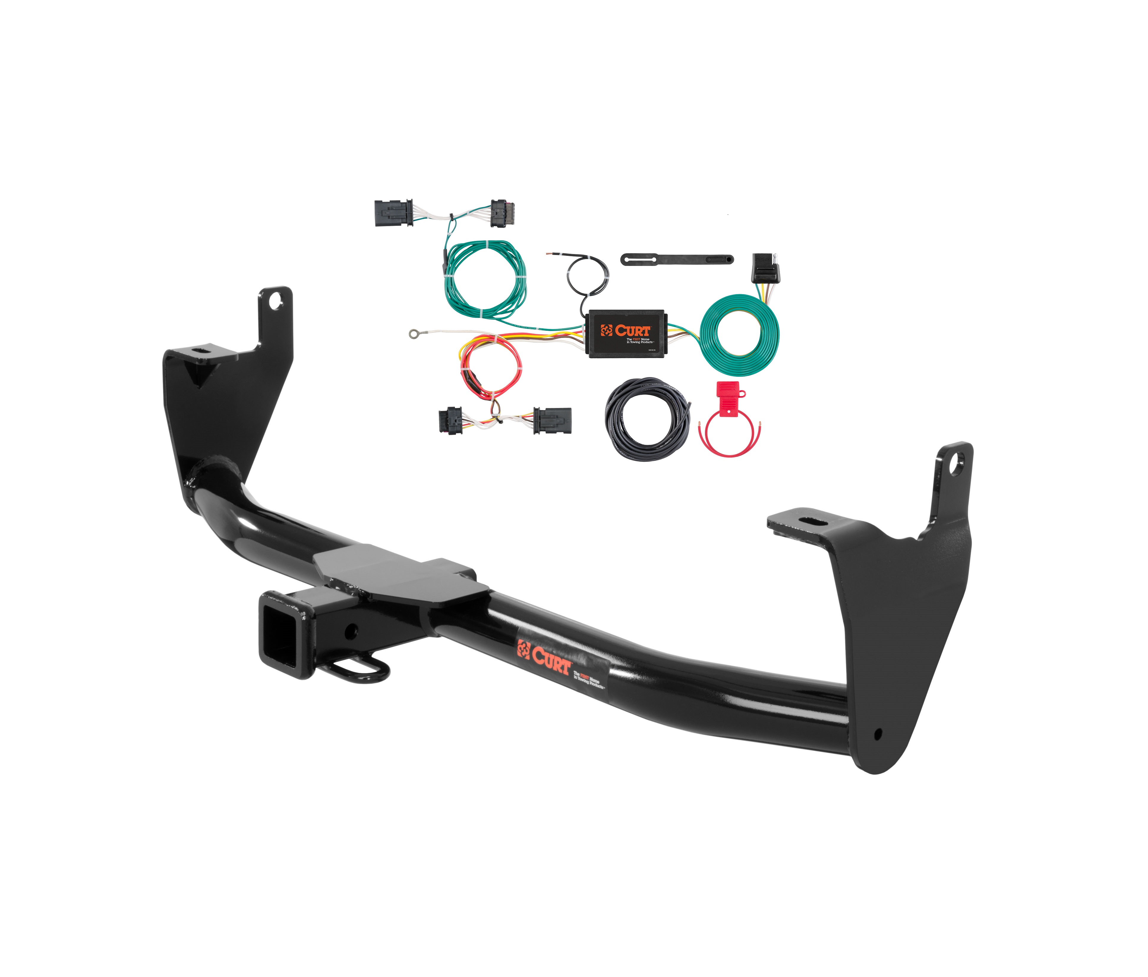16 - 18 Fiat 500X Excluding Trekking Curt 2", Class 3 Trailer Tow Hitch + 4-flat Wiring Kit 13271 thumbnail 0