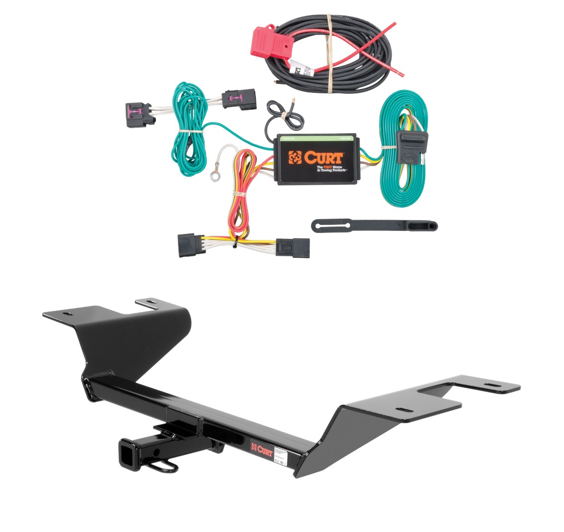 2011 - 2015 Chevrolet Cruze Sedan, excluding diesel Curt 1-1/4", Class 1 Trailer Tow Hitch + 4-flat Wiring Kit 11282 thumbnail 0
