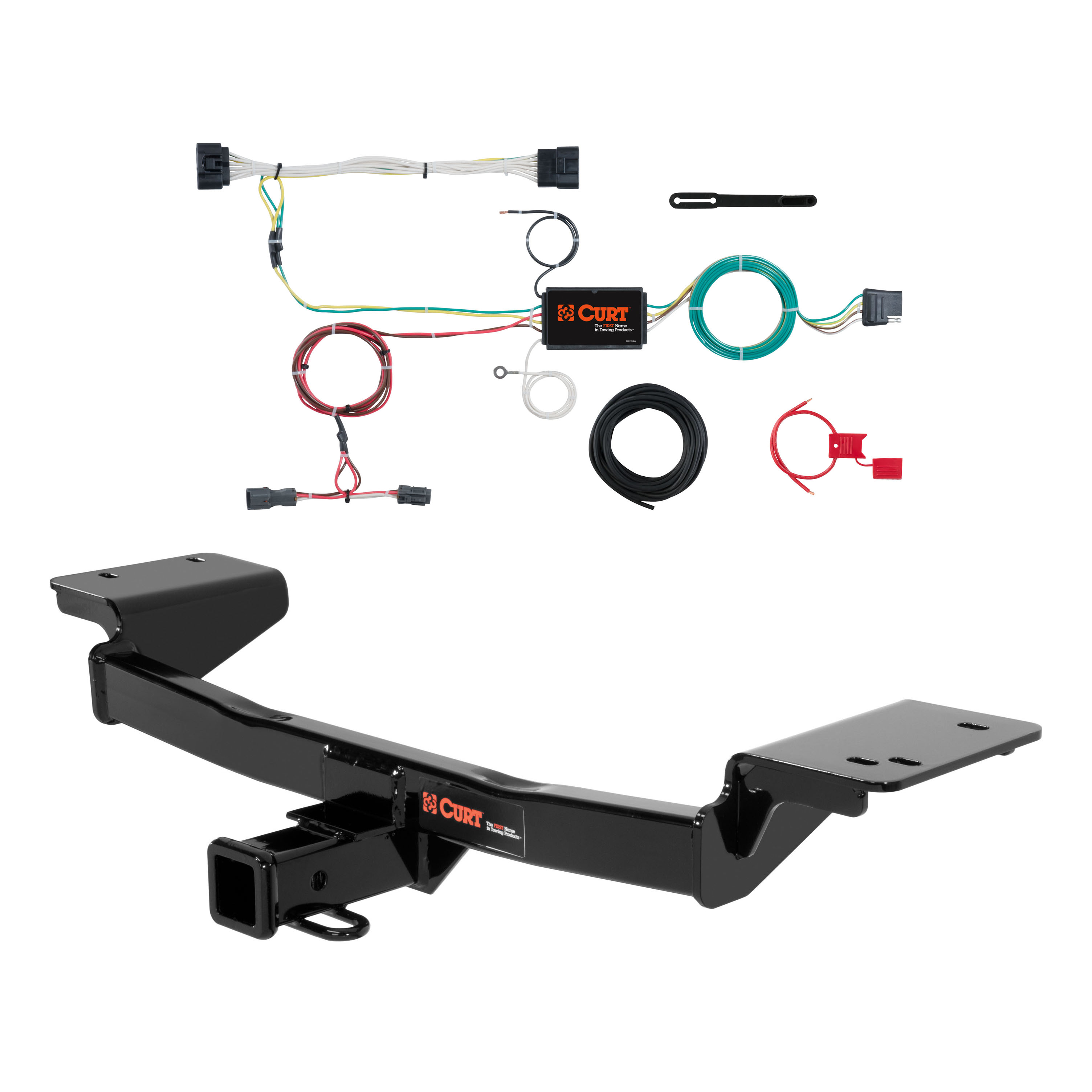 11 - 16 Kia Sportage Curt 2", Class 3 Trailer Tow Hitch + 4-flat Wiring Kit 13120 thumbnail 0