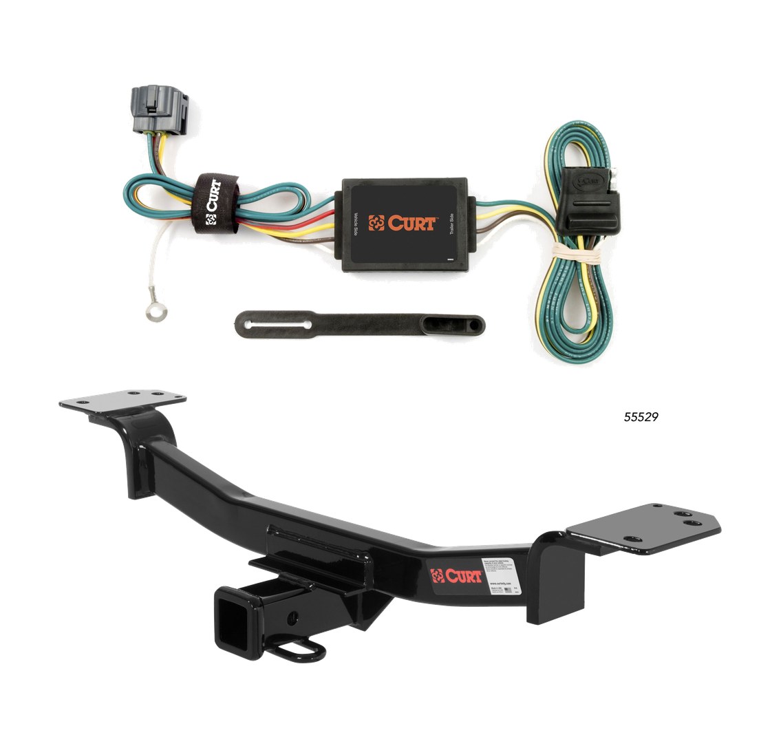 2005 - 2010 Kia Sportage Convertible Curt 2", Class 3 Trailer Tow Hitch + 4-flat Wiring Kit 13526 thumbnail 0