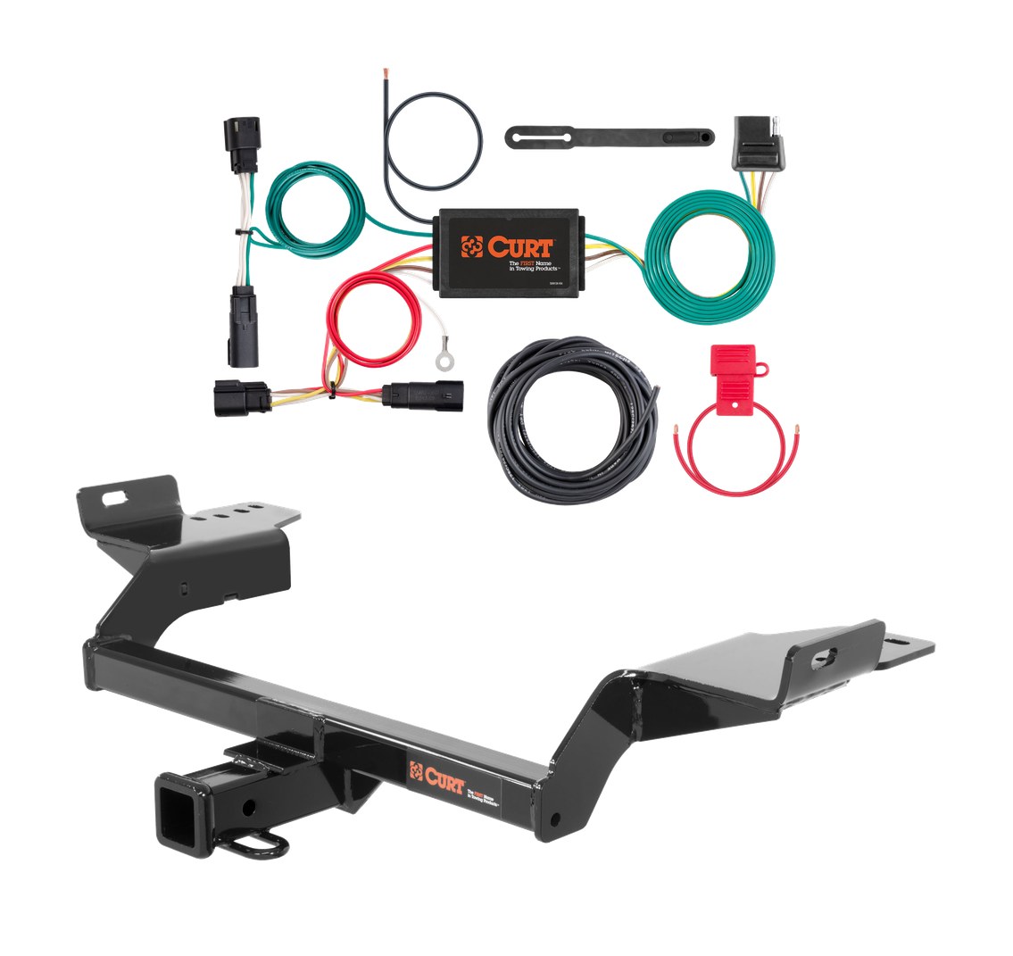 2017 - 2018 Ford Escape Excluding SE models Curt 2", Class 3 Trailer Tow Hitch + 4-flat Wiring Kit 13186 thumbnail 0