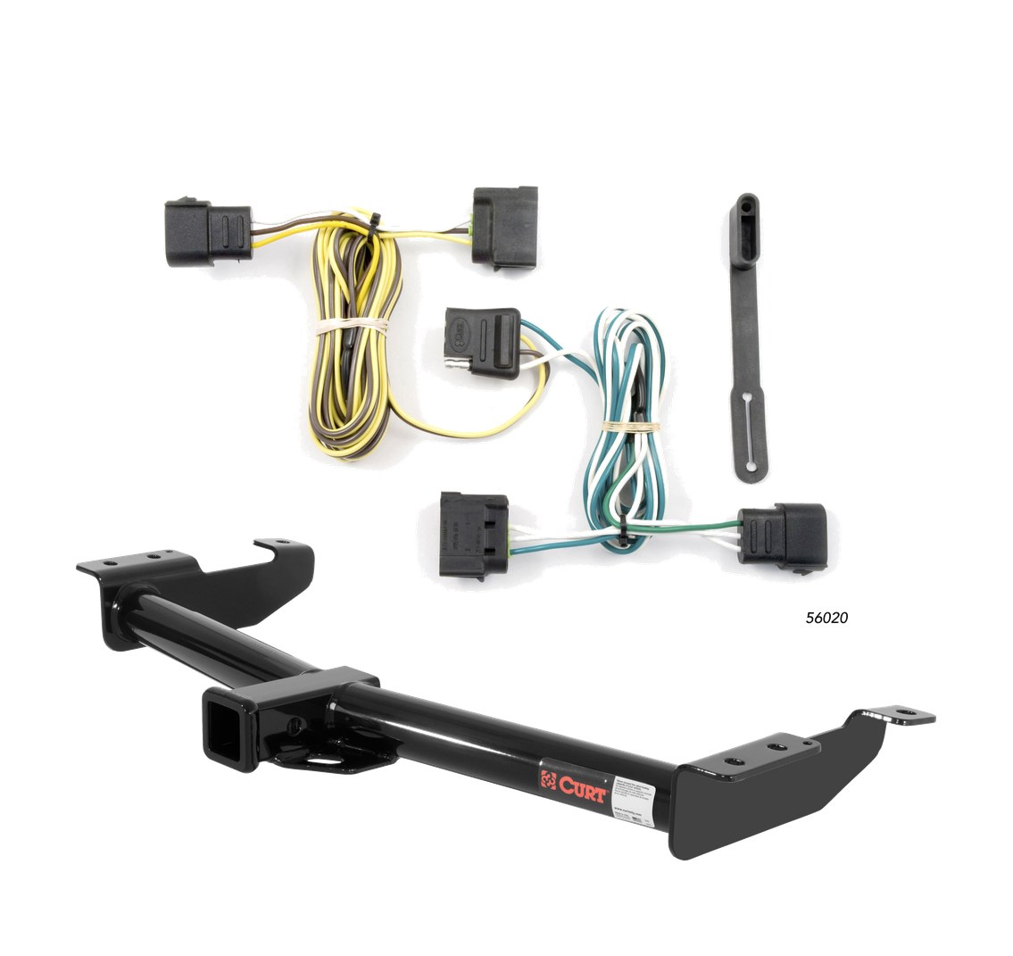 2004 - 2014 Ford E-350 Super Duty Curt 2", Class 3 Trailer Tow Hitch + 4-flat Wiring Kit 13055 thumbnail 0