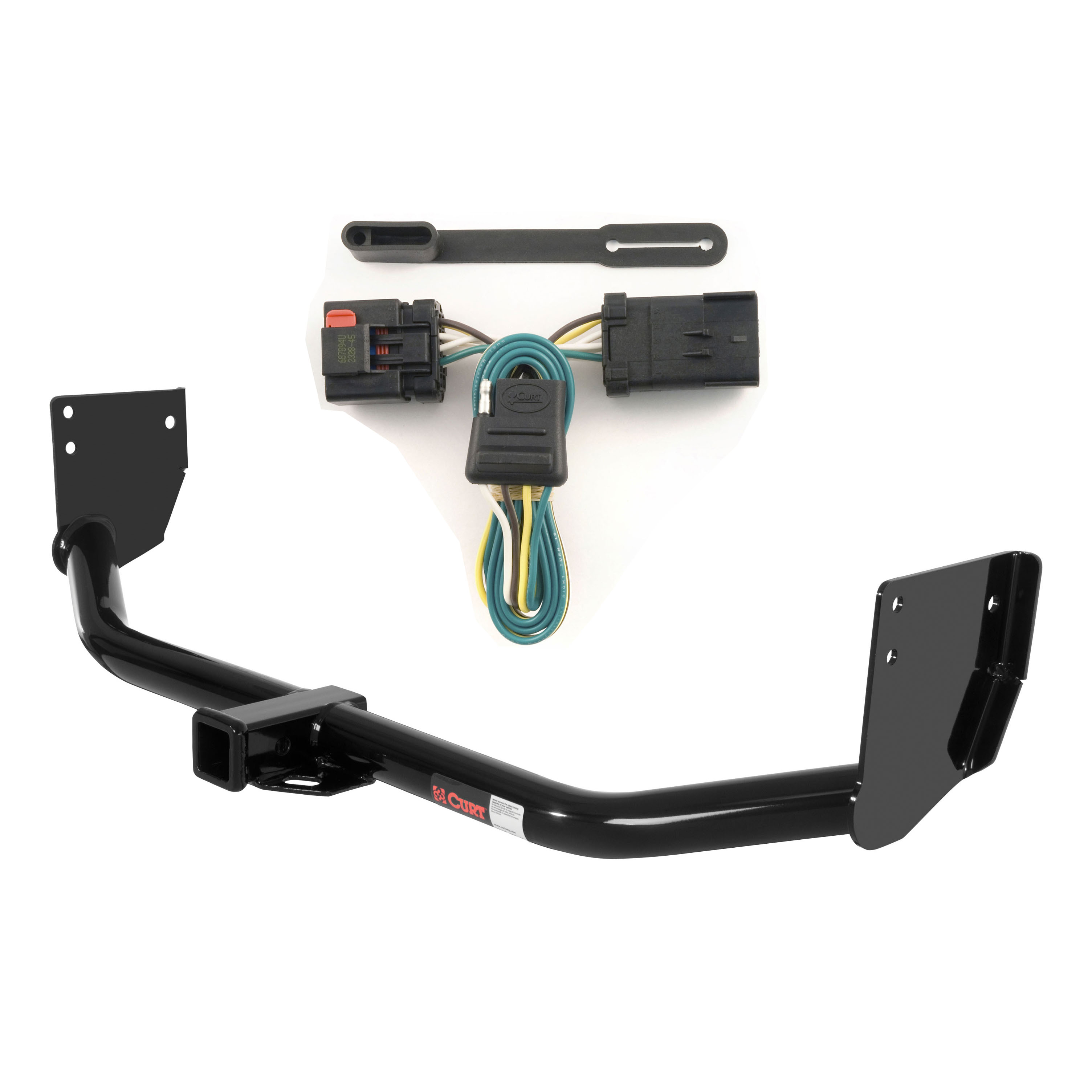 07 - 09 Dodge Durango Curt 2", Class 3 Trailer Tow Hitch + 4-flat Wiring Kit 13296 thumbnail 0