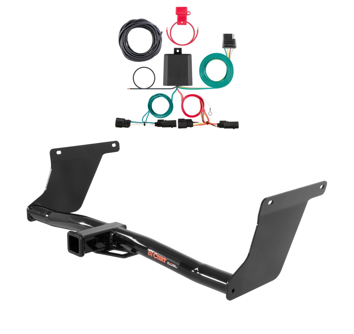 2013 - 2016 Ford Escape Excluding S Curt 2", Class 3 Trailer Tow Hitch + 4-flat Wiring Kit 13131 thumbnail 0