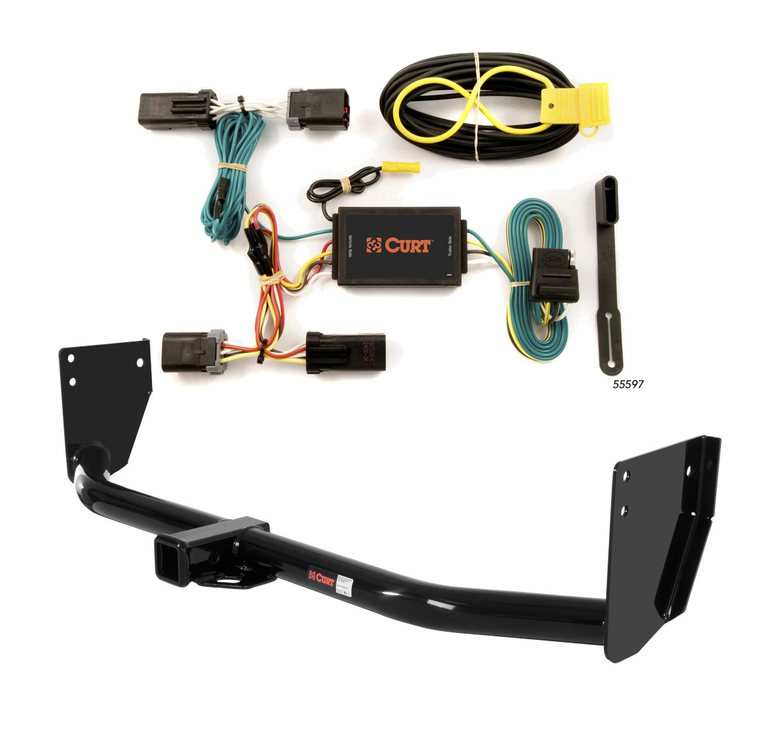 2004 - 2006 Dodge Durango Curt 2", Class 3 Trailer Tow Hitch + 4-flat Wiring Kit 13297 thumbnail 0