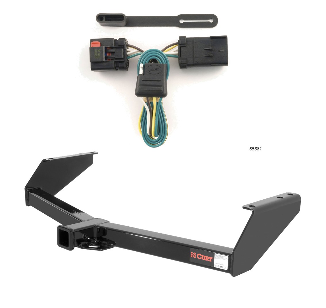 2001 - 2003 Dodge Van (full size) Excluding factory step bumper Curt 2", Class 3 Trailer Tow Hitch + 4-flat Wiring Kit 13015 thumbnail 0