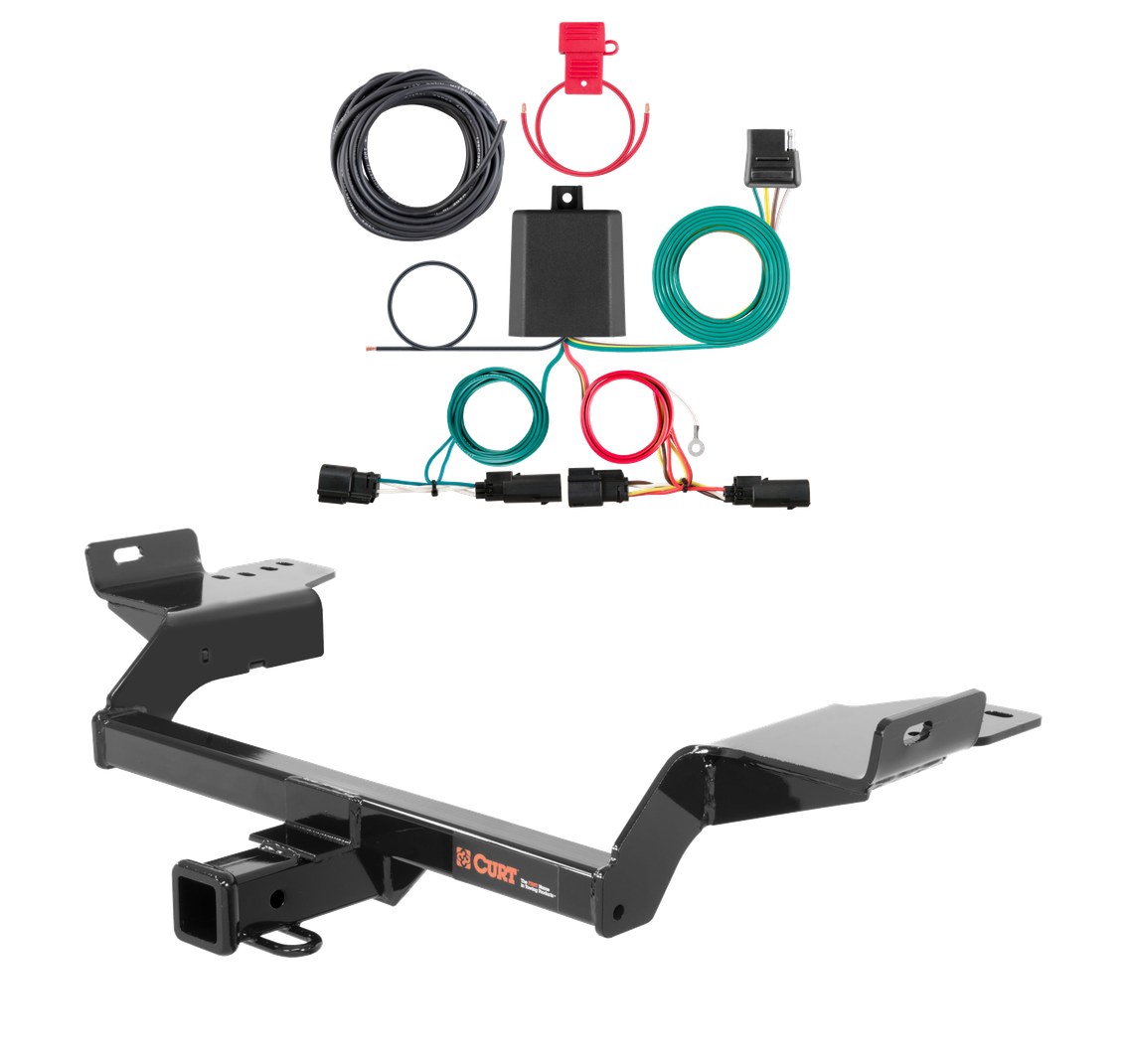 2013 - 2016 Ford Escape Excluding SE models Curt 2", Class 3 Trailer Tow Hitch + 4-flat Wiring Kit 13186 thumbnail 0