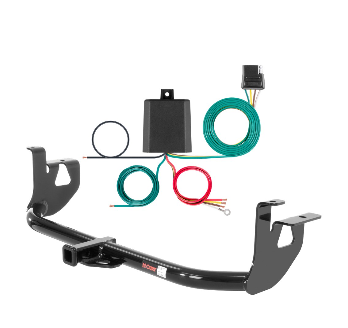 2006 - 2009 Volkswagen GTI Curt 1-1/4", Class 1 Trailer Tow Hitch + 4-flat Wiring Kit 11074 thumbnail 0