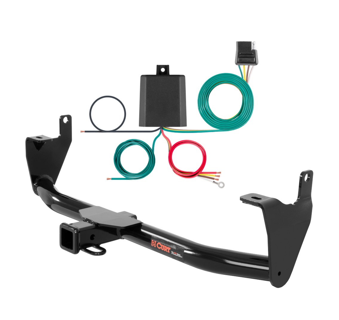 2019 - 2021 FIAT 500X Excluding Trekking Curt 2", Class 3 Trailer Tow Hitch + 4-flat Wiring Kit 13271 thumbnail 0
