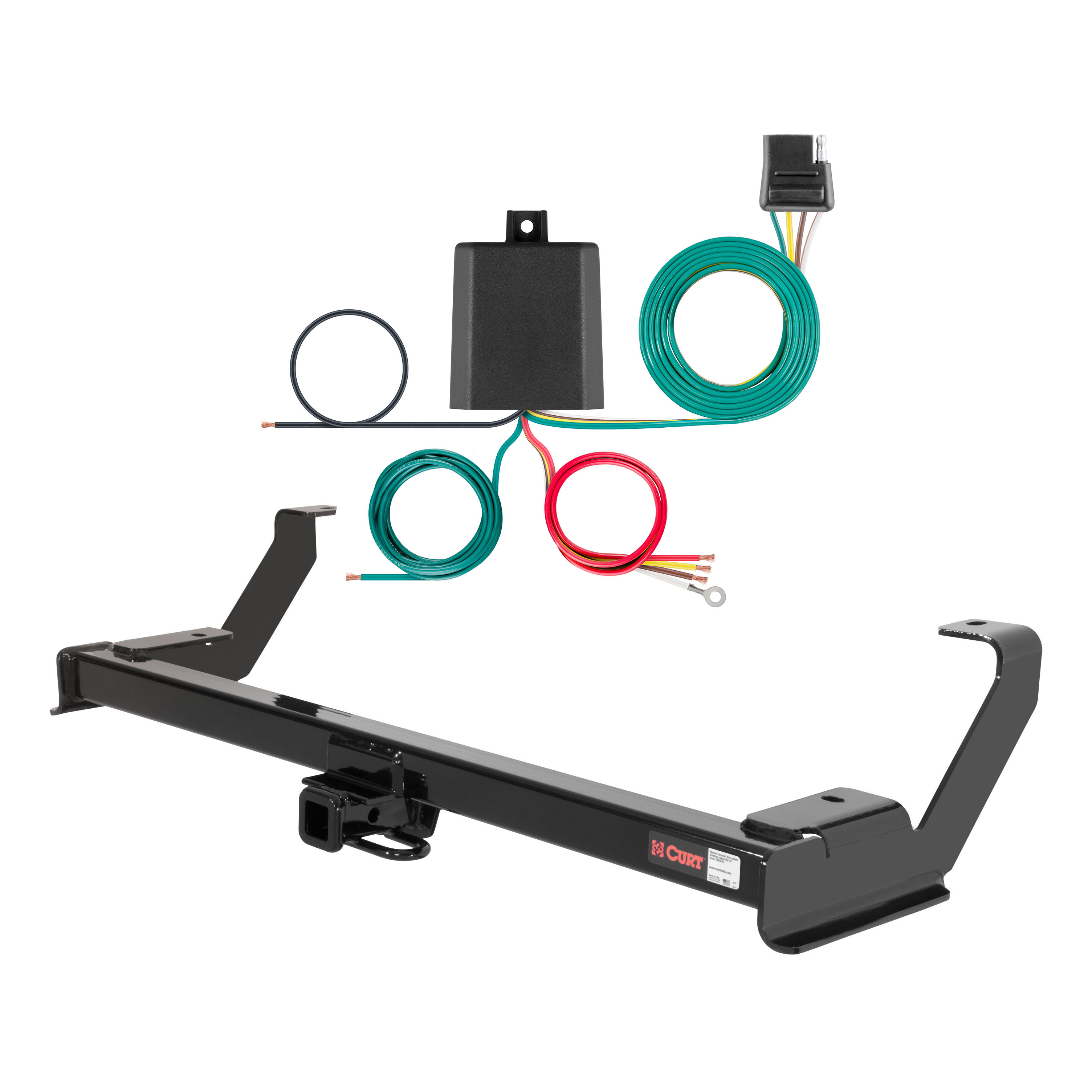 86 - 97 Ford Aerostar Curt 1-1/4", Class 2 Trailer Tow Hitch + 4-flat Wiring Kit 12089 thumbnail 0