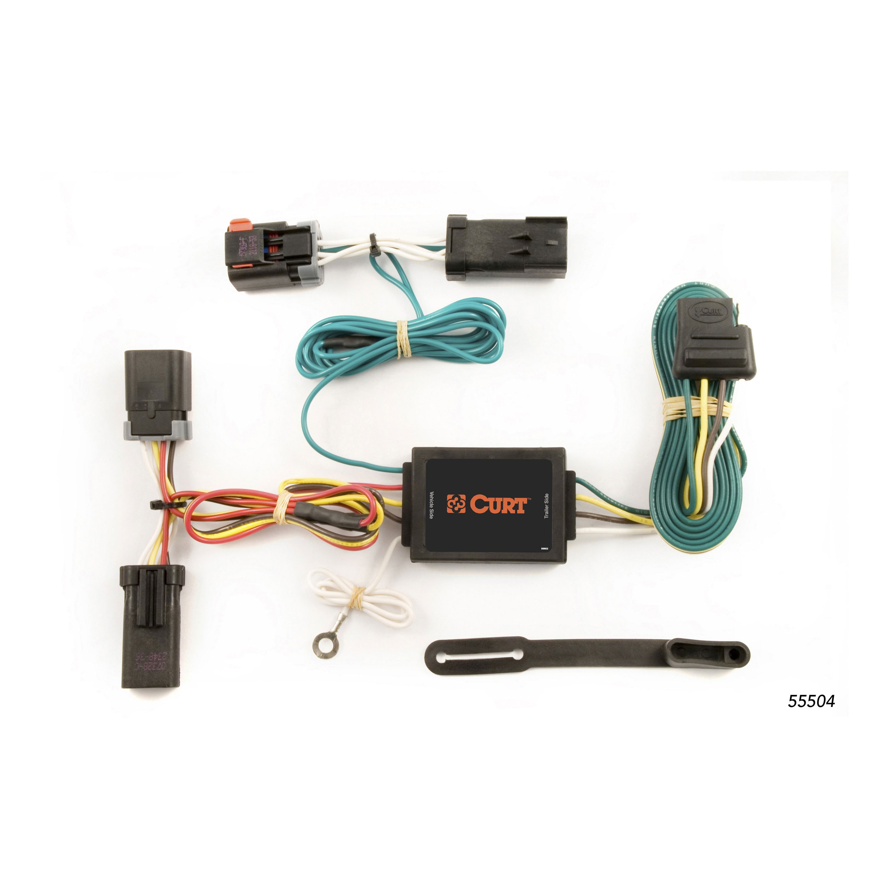 2002 Dodge Ram 1500 8' bed only (built before 11/02) Curt 2", Class 3 Trailer Tow Hitch + 4-flat Wiring Kit 13361 thumbnail 1