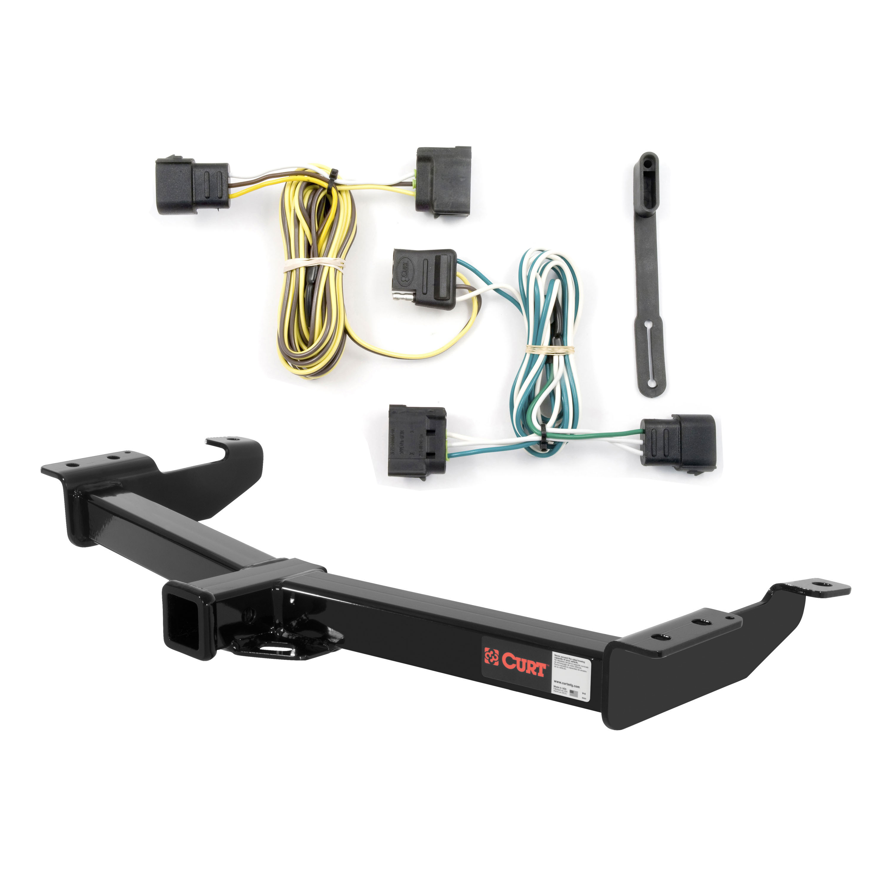 04 - 14 Ford E-350 Super Duty Curt 2", Class 4 Trailer Tow Hitch + 4-flat Wiring Kit 14055 thumbnail 0