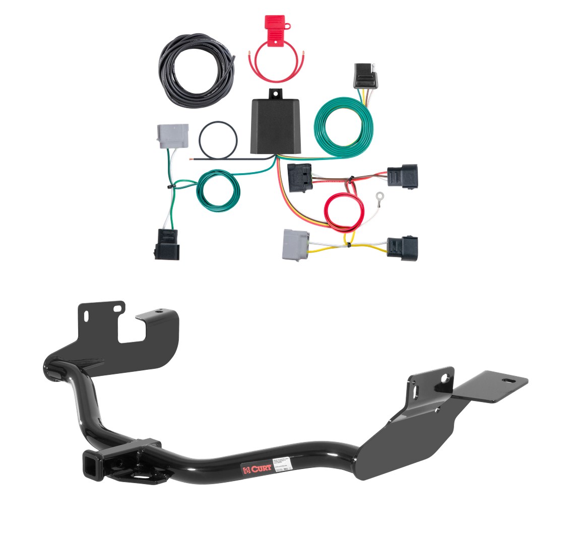 2005 - 2007 Ford Escape Without factory 1-1/4" receiver hitch Curt 1-1/4", Class 2 Trailer Tow Hitch + 4-flat Wiring Kit 12060 thumbnail 0
